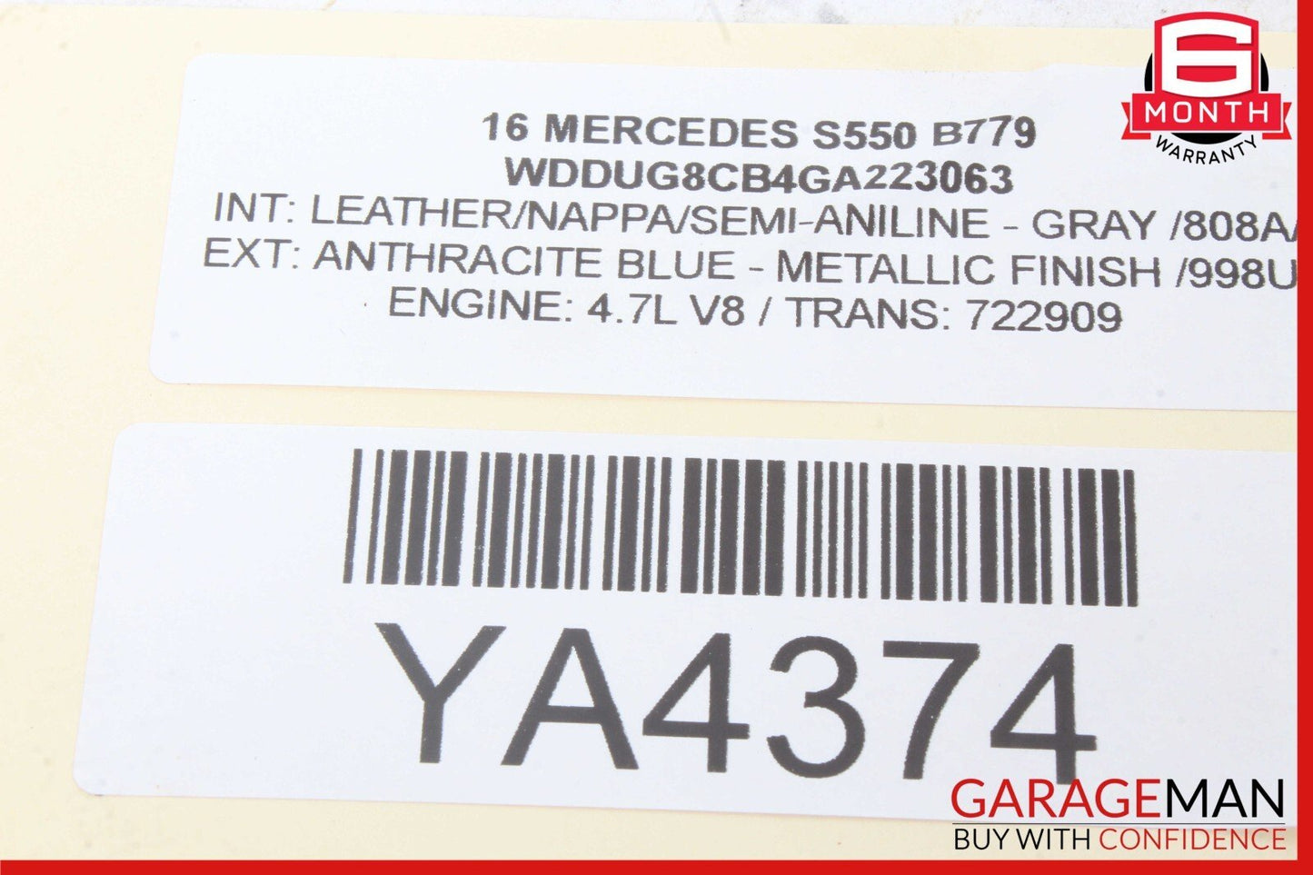 14-17 Mercedes W222 S550 S600 Rear Trunk Fuse Relay Junction Box 2225402750 OEM