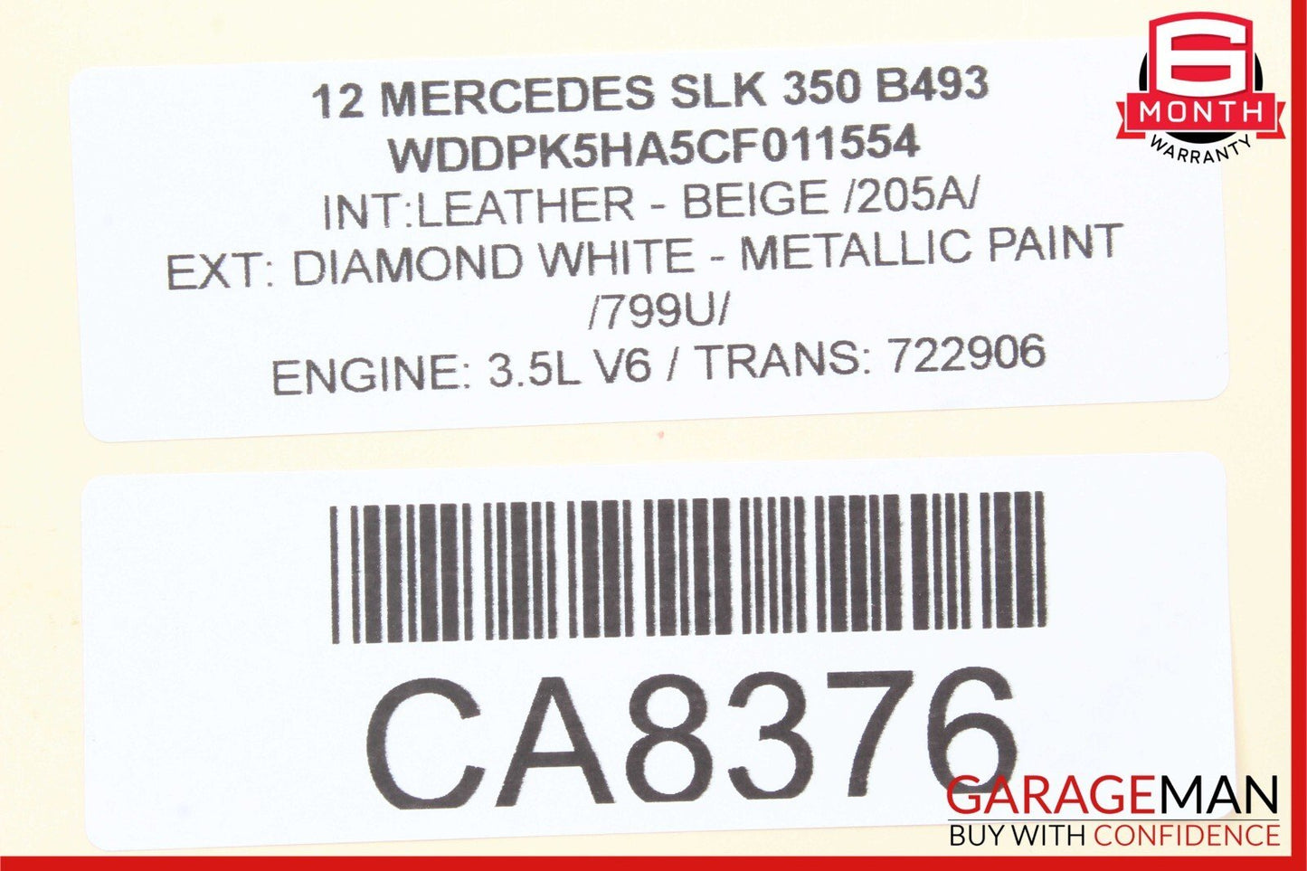 12-18 Mercedes R172 SLK350 Front Left or Right Engine Timing Chain Cover Plate
