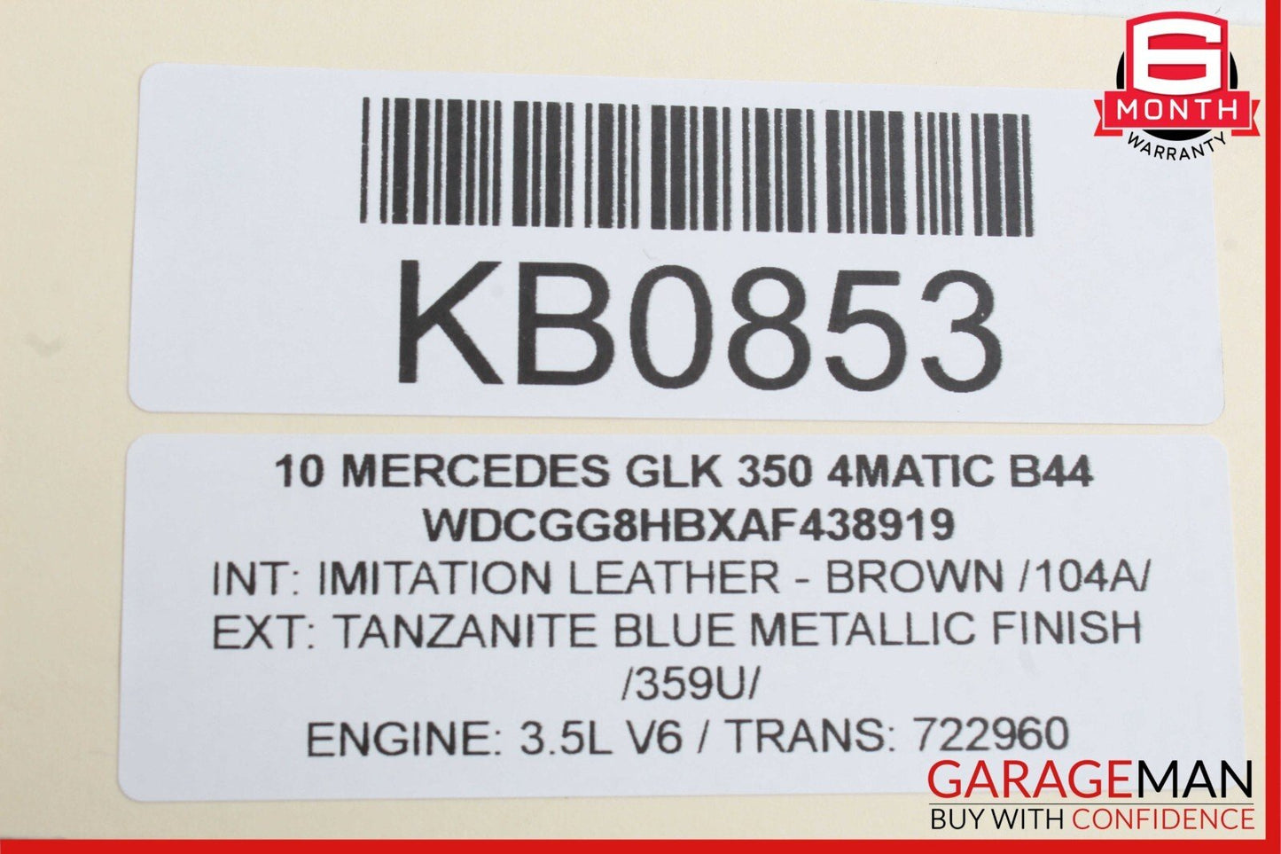 09-15 Mercedes X204 GLK350 Rear Left / Right Side Upper Rearward Control Arm OEM