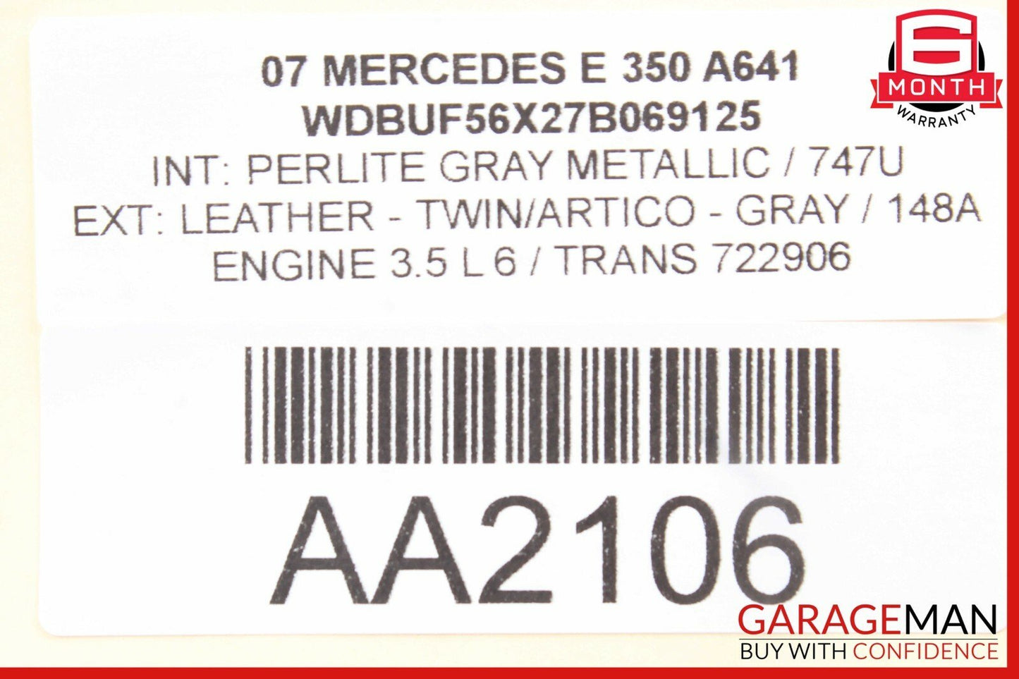 03-09 Mercedes W211 E350 E63 AMG Rear Left Driver Side Door Control Module Unit