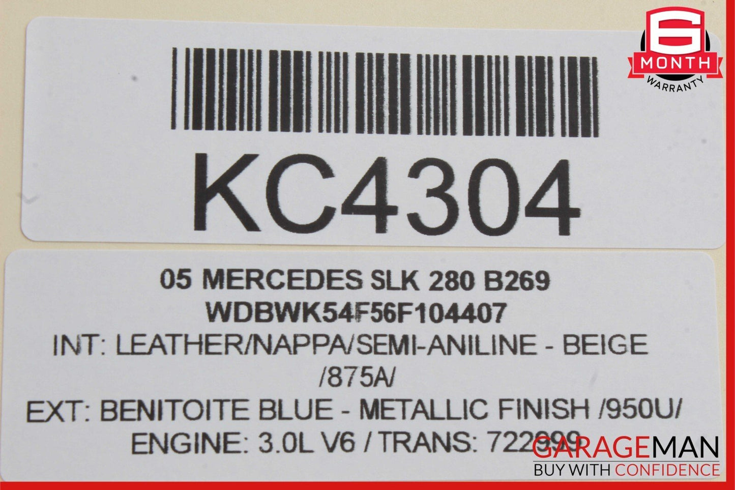 05-11 Mercedes R171 SLK280 SLK350 Left Driver Side Door Lock Latch Actuator OEM