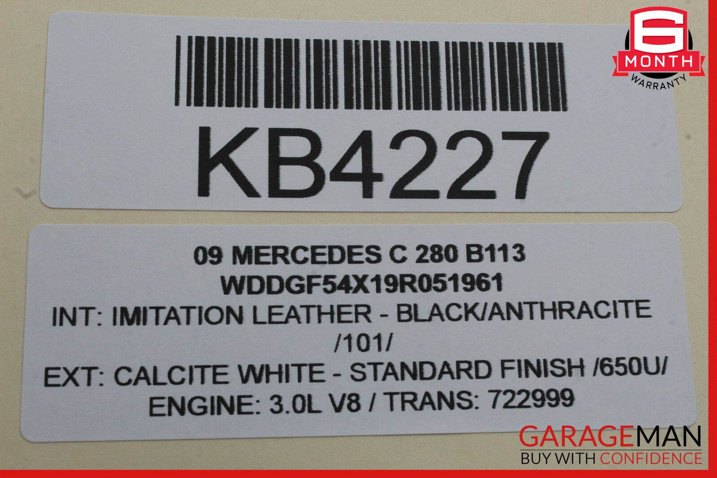 08-11 Mercedes W204 C300 Rear Right Side Exterior Door Handle OEM