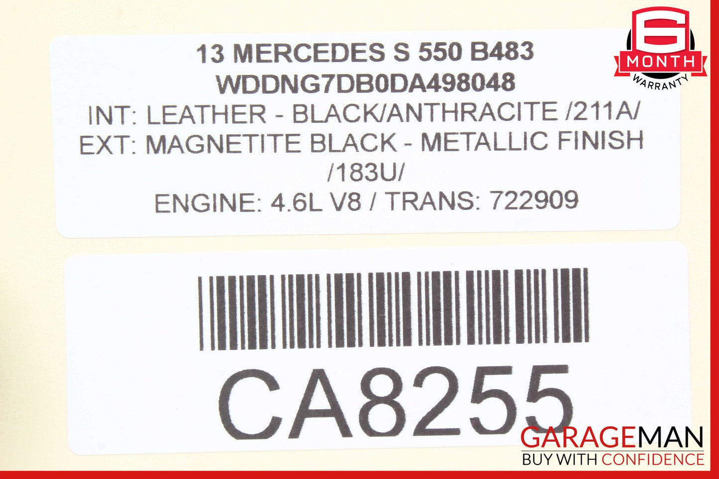 11-14 Mercedes W221 S550 CL550 M278 Right Side Turbocharger Turbo Charger Pipe