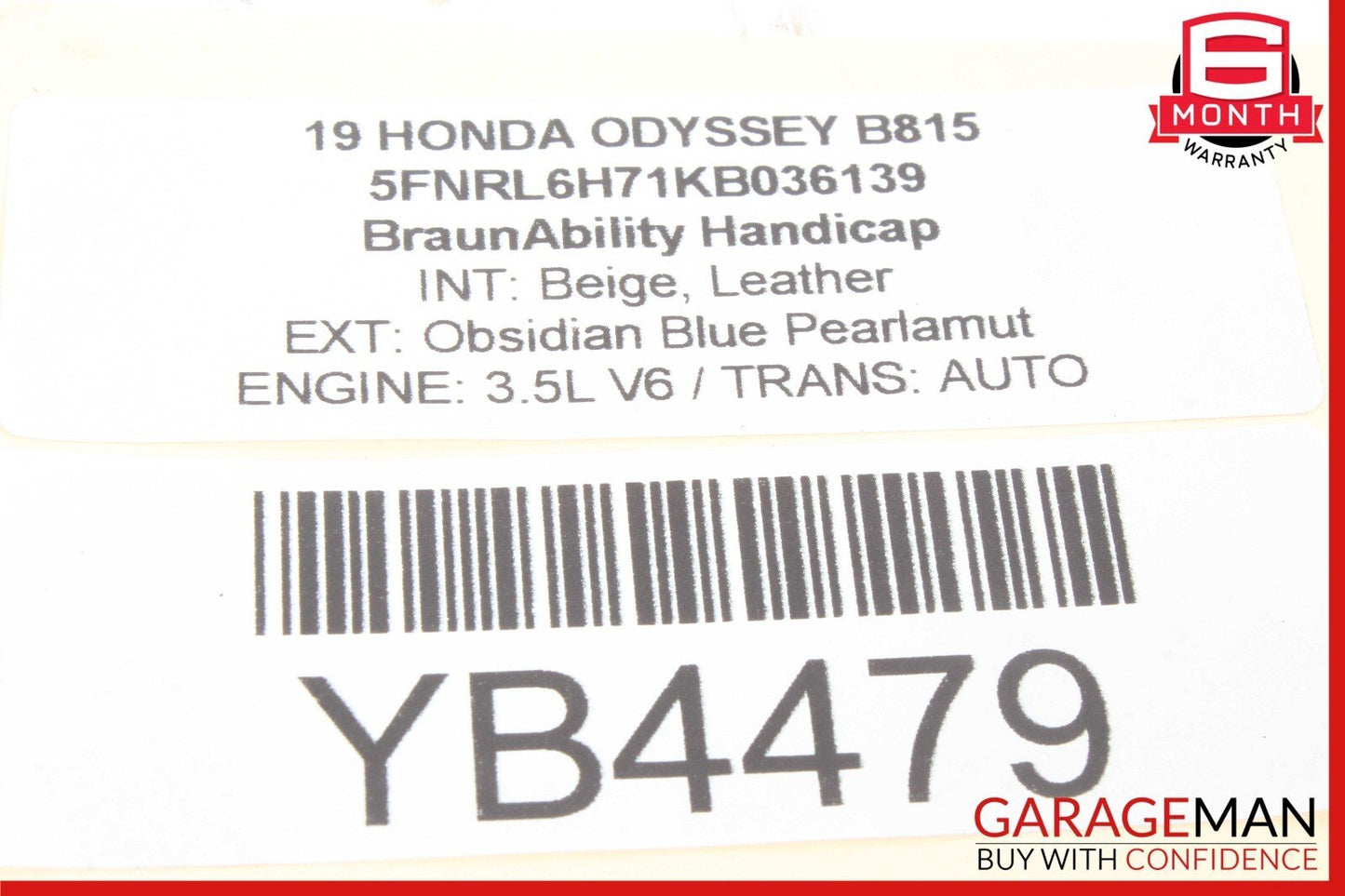 18-22 Honda Odyssey Rear Left Driver Side Lower Trailing Control Arm OEM