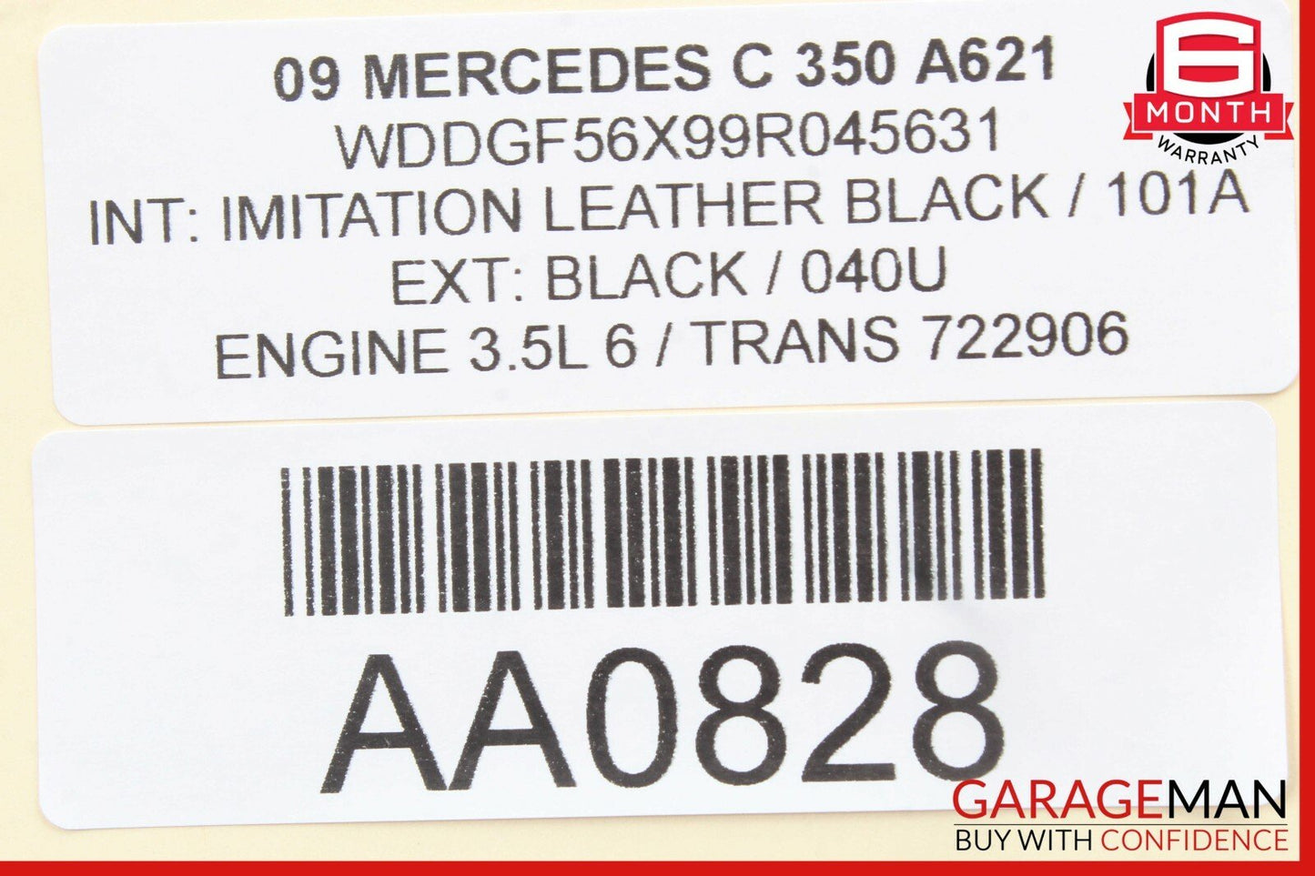 08-11 Mercedes W204 C300 C350 Front Upper Overhead Dome Light Lamp Reading Map