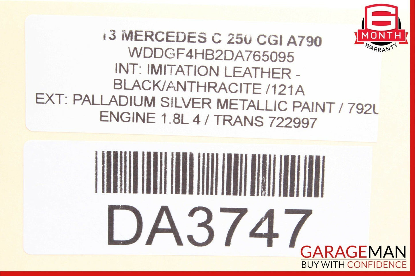 08-17 Mercedes E350 C300 Trunk Lid Latch Lock Actuator w/ Cylinder Lock Latch