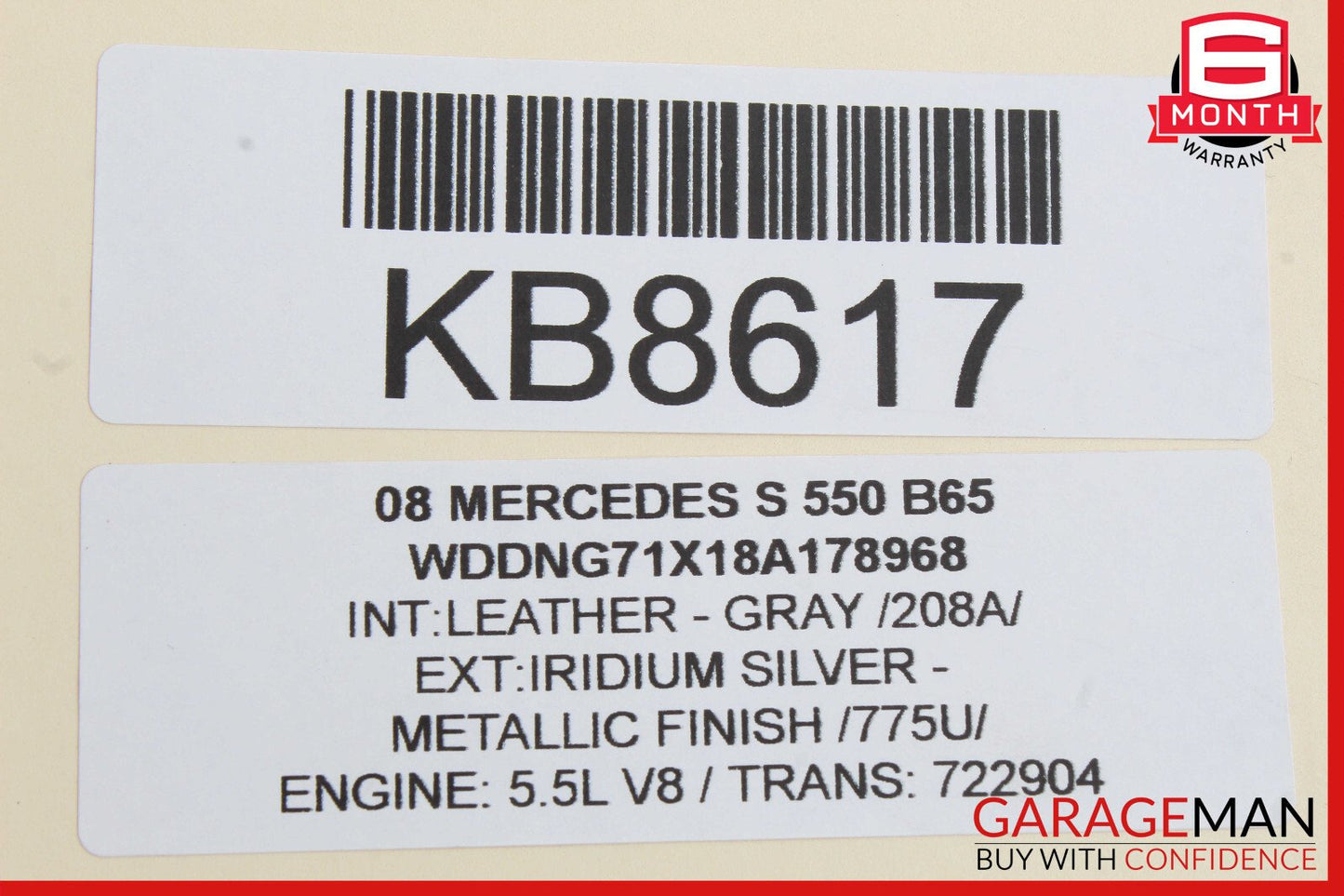 07-14 Mercedes W221 S550 Rear Left / Right Air Suspension Shock Strut Airmatic