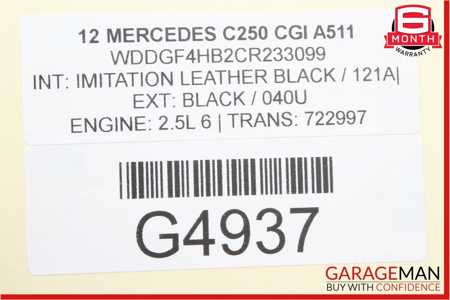 08-14 Mercedes W204 C250 C350 RWD Power Steering Gear Rack & Pinion Assembly OEM