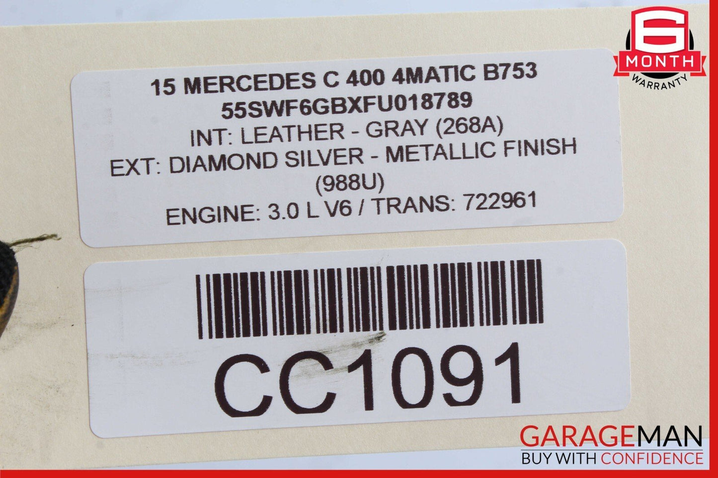 15-16 Mercedes W205 C400 C300 Rear Right Side Axle CV Half Shaft OEM