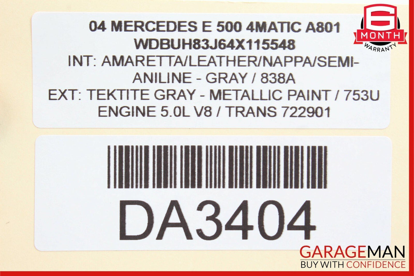 03-09 Mercedes W211 E500 Front Right Side Window Regulator Motor OEM