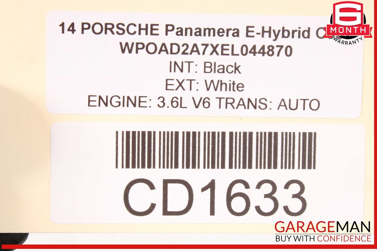 10-16 Porsche Panamera 970 Hybrid RWD Rear Axle Driveshaft Drive Shaft OEM