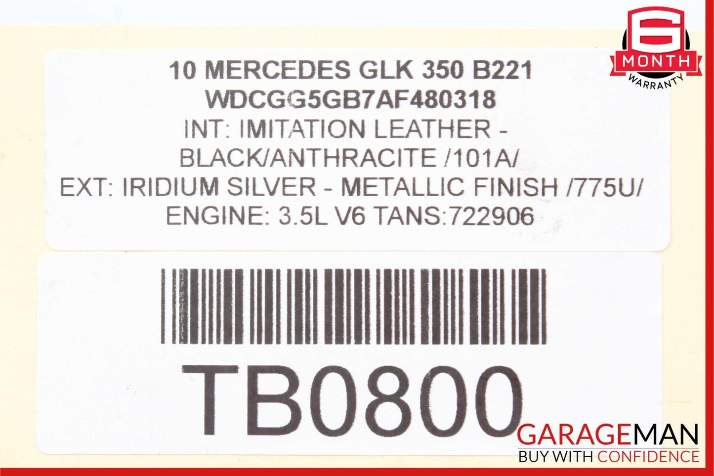 08-14 Mercedes GLK350 X204 Power Brake Booster Master Cylinder 2044301130