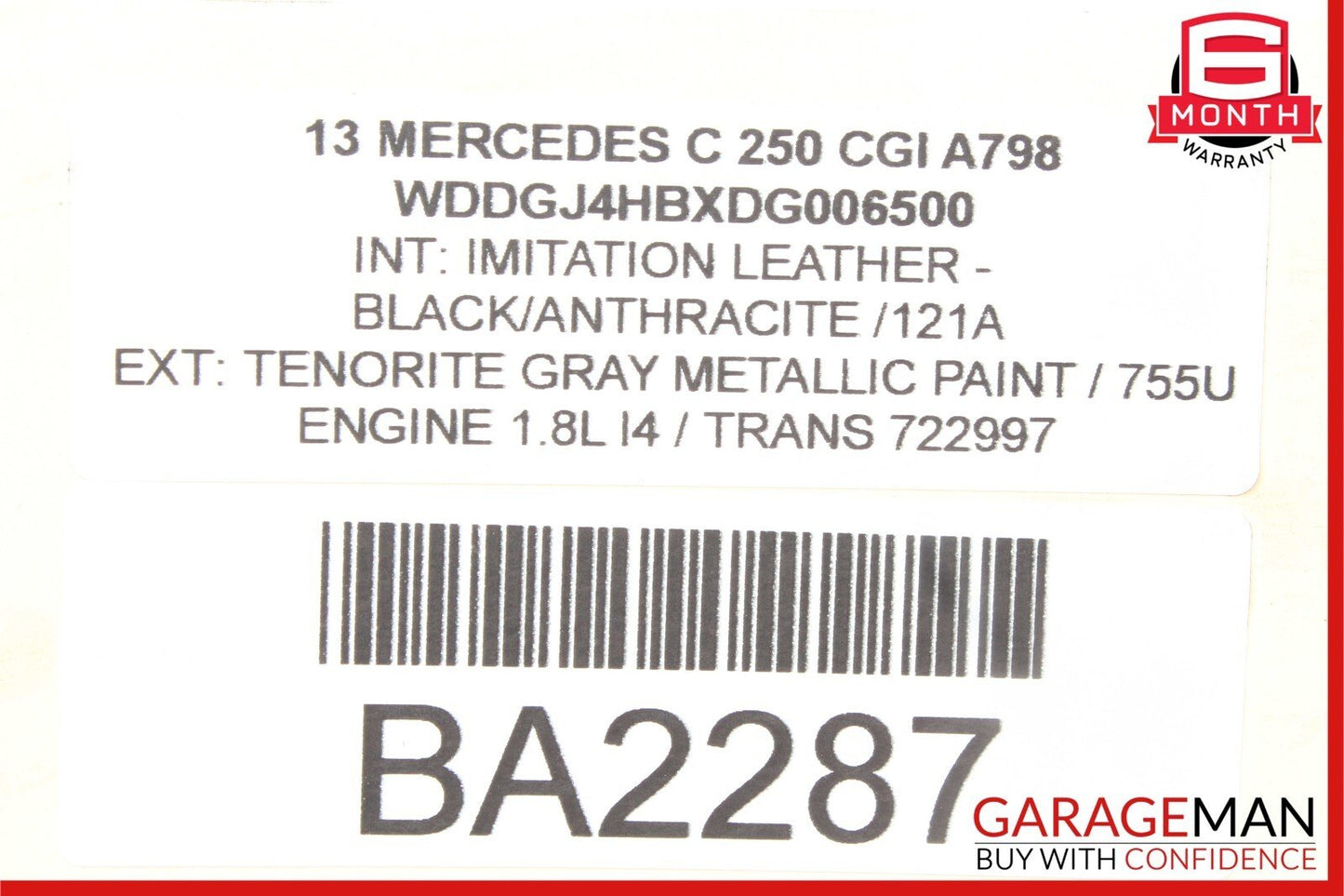 12-15 Mercedes W204 C250 1.8L Power Steering Shaft 2044620078 OEM