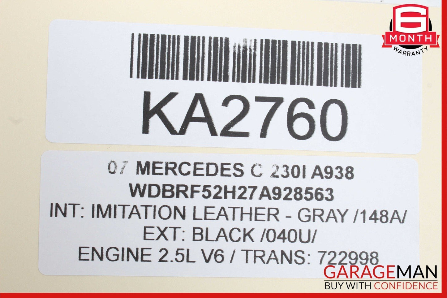 05-07 Mercedes W203 C230 SLK280 SLK350 Sport Steering Wheel Black OEM