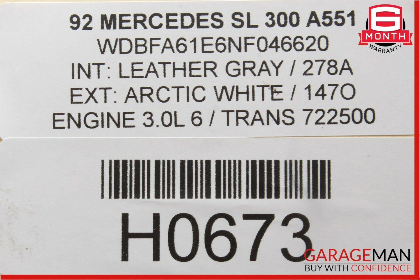 86-95 Mercedes 300SL 300CE 500SL ABS Antilock Brake Control Module 0055455132