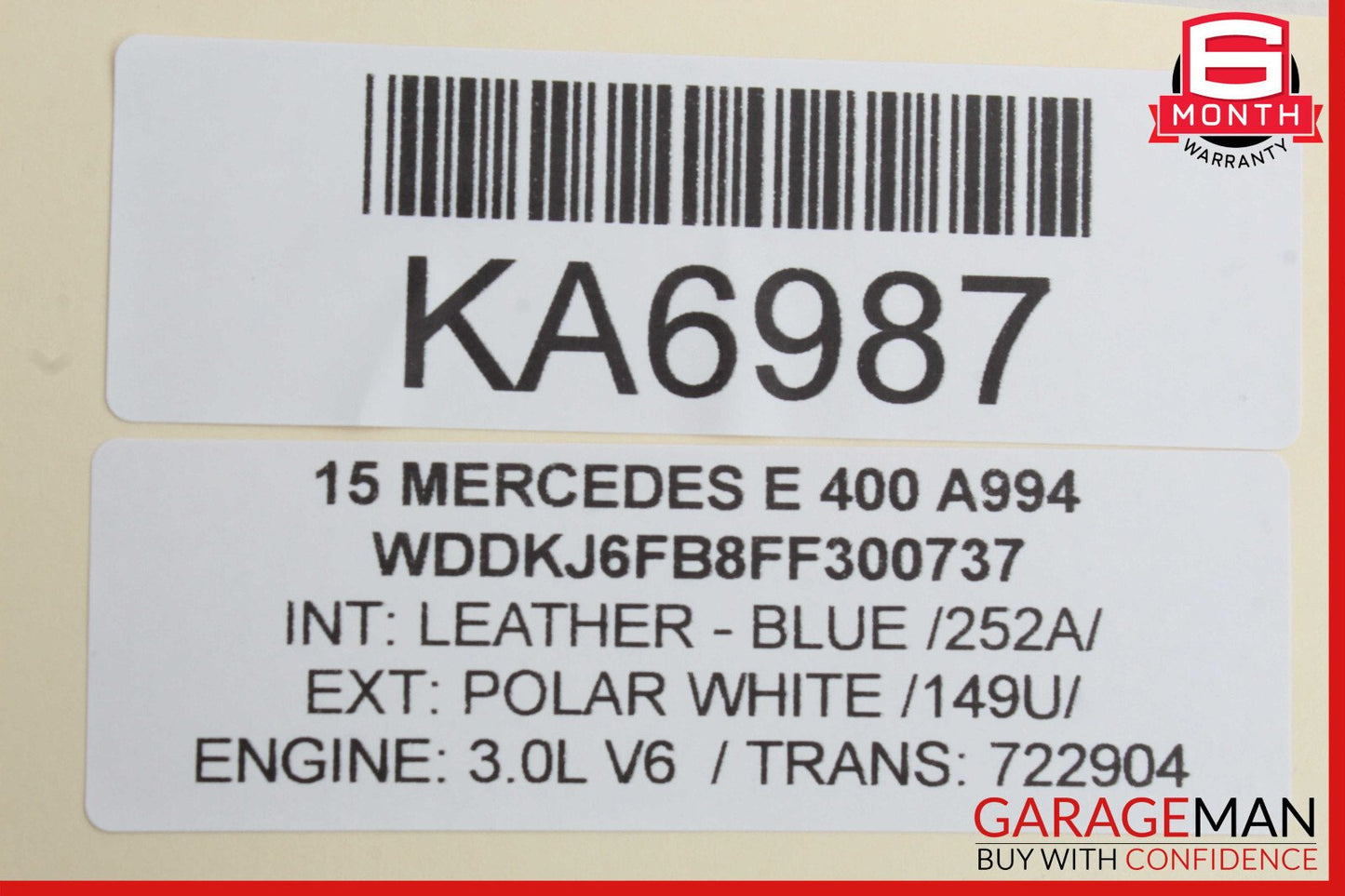 Mercedes W207 E400 CLS400 M276 Right Turbocharger Turbo Charger Manifold OEM