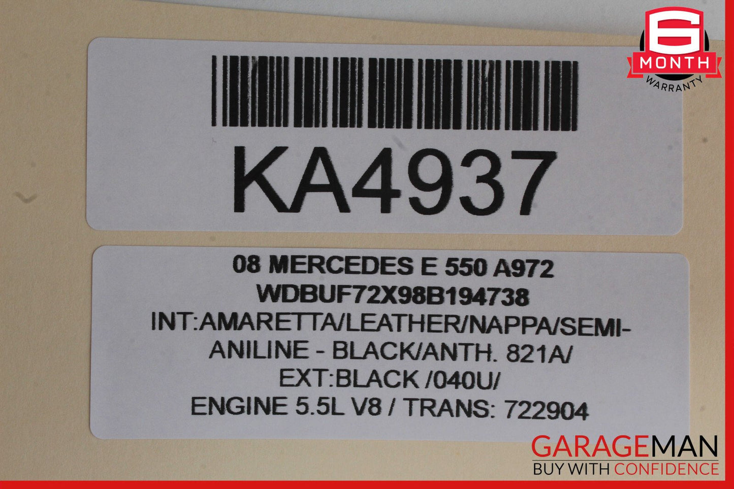 03-09 Mercedes W211 E550 Rear Right Side Window Regulator Motor OEM