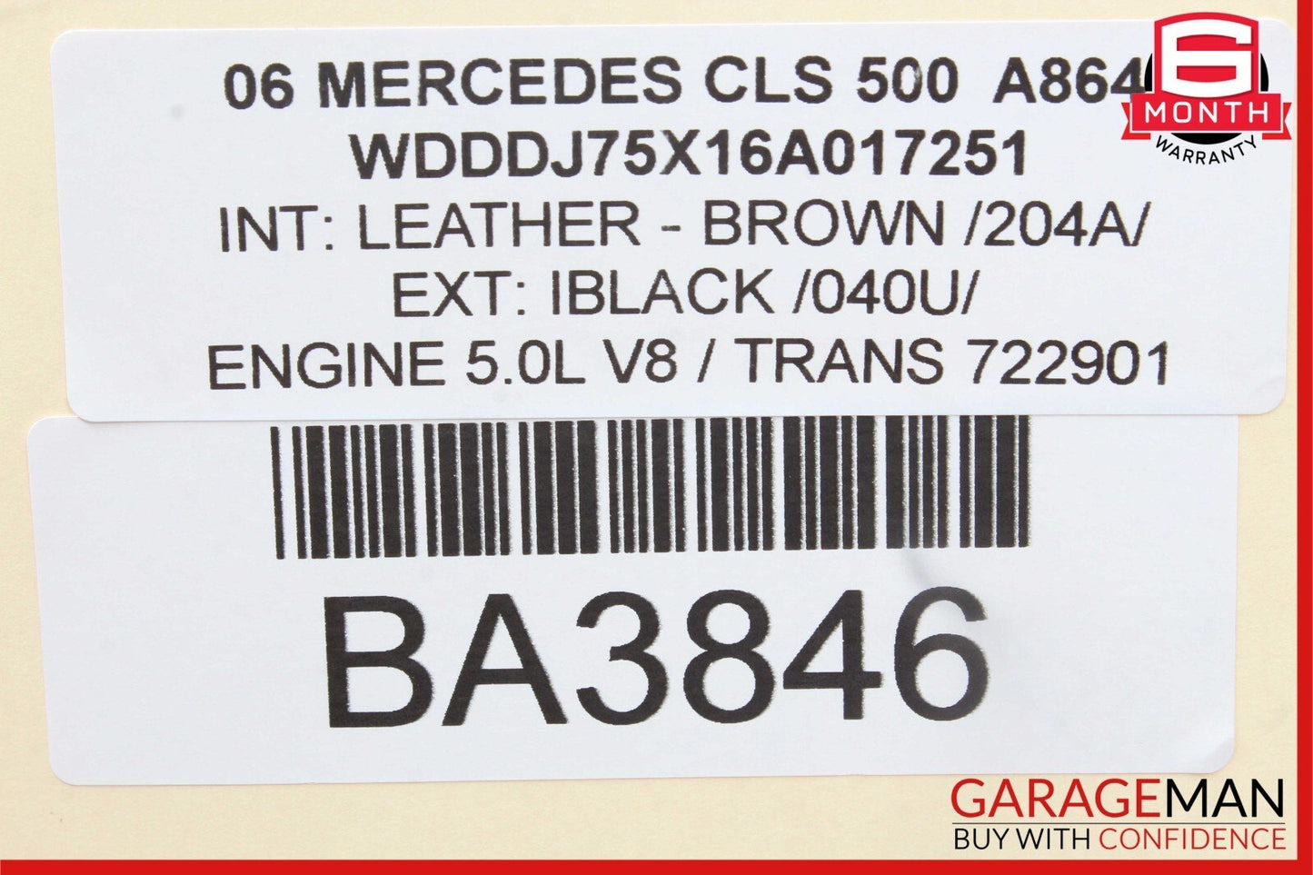 06-11 Mercedes W219 CLS500 CLS63 AMG Rear Right Passenger Door Control Module