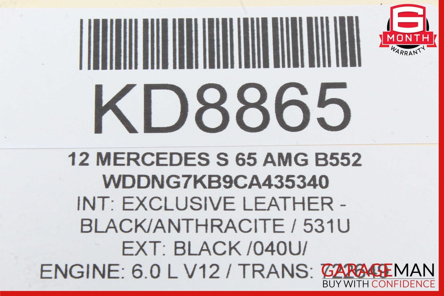 10-13 Mercedes W221 S65 S63 AMG Front Left Side Seatbelt Seat Belt Retractor OEM