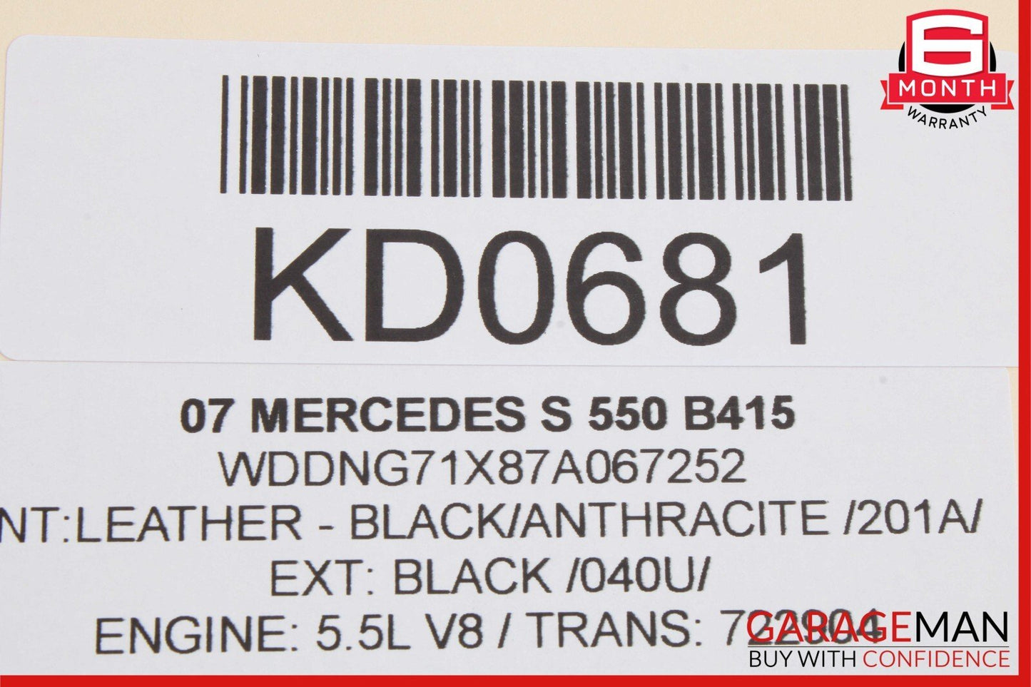 07-14 Mercedes W221 S500 CL550 S550 Rear Trunk Lid Latch Lock Actuator Assy