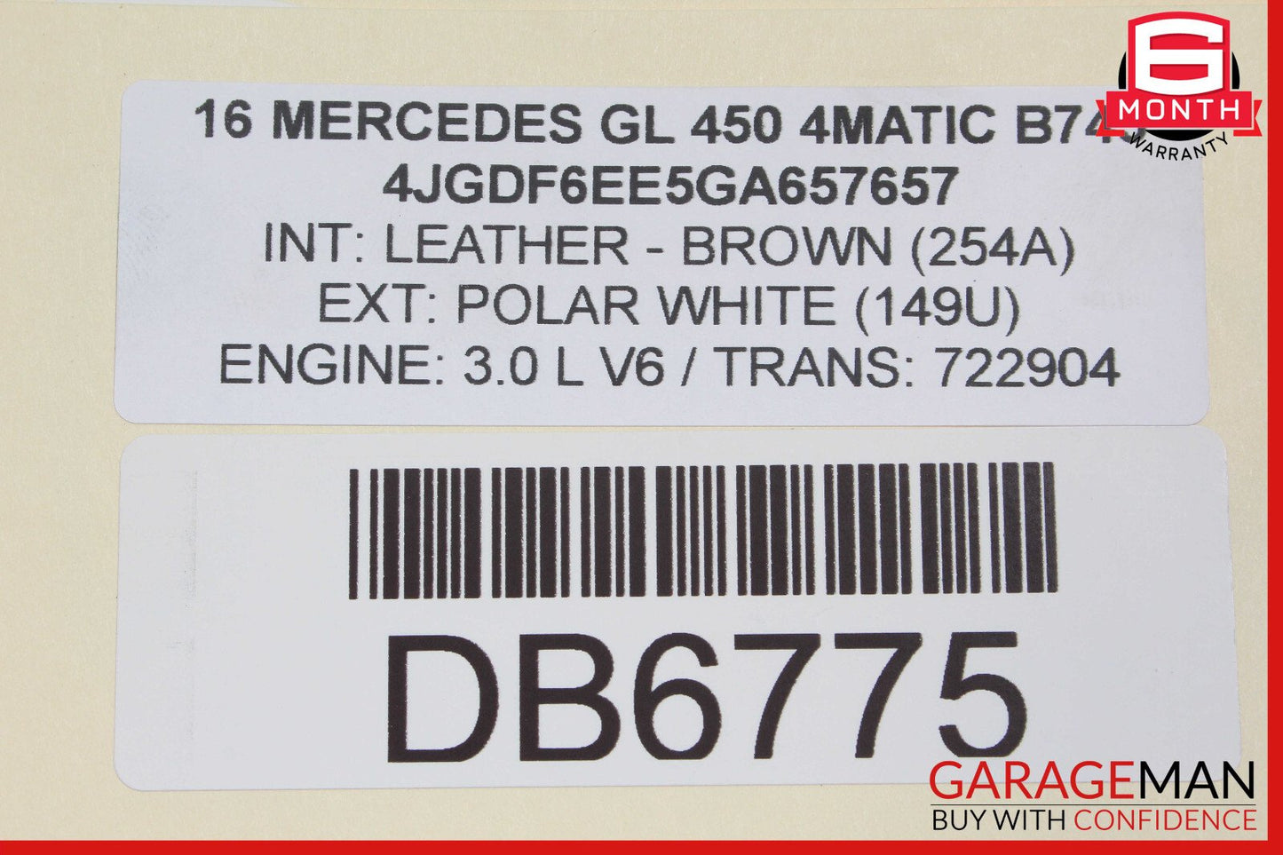 13-19 Mercedes X166 GL450 GL550 Rear Left Driver Side Exterior Door Shell OEM