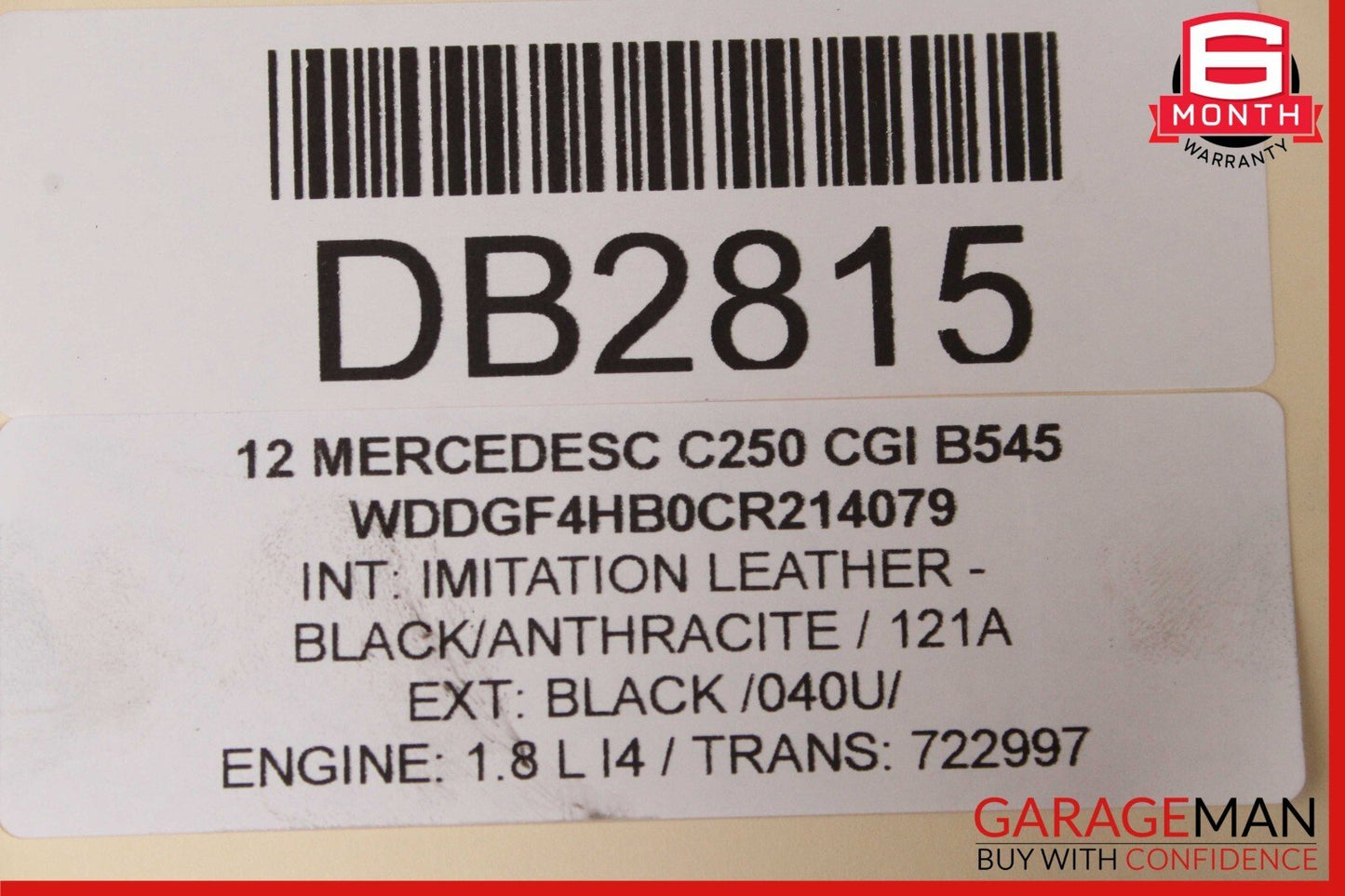 12-15 Mercedes W204 C250 SLK250 1.8L M271 Intercooler Charge Air Cooler Radiator