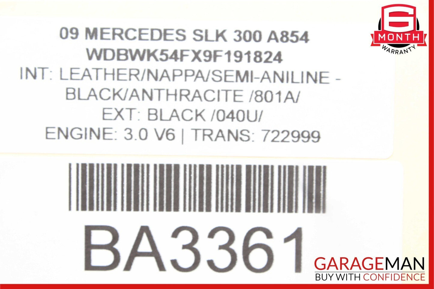05-11 Mercedes R171 SLK300 SL500 CL500 Anti Theft Alarm Sensor Control Module