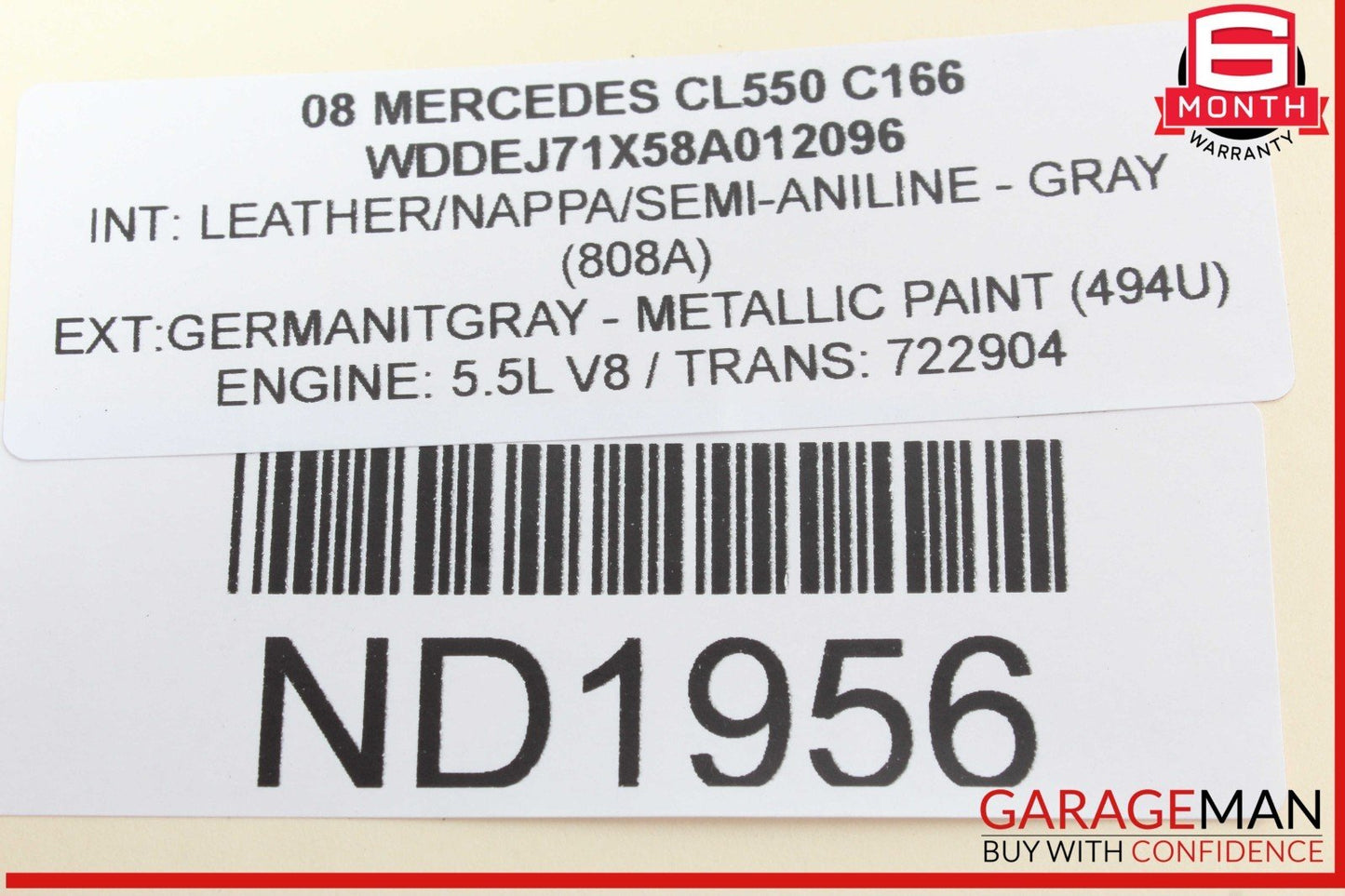 07-14 Mercedes W216 CL550 S550 S450 Trunk Lid Unlock Release Handle OEM
