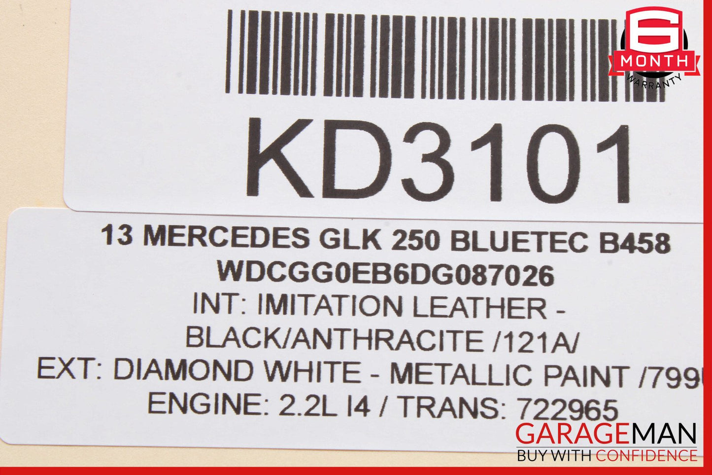 13-15 Mercedes X204 GLK250 Engine Motor Starter 6519060026 OEM