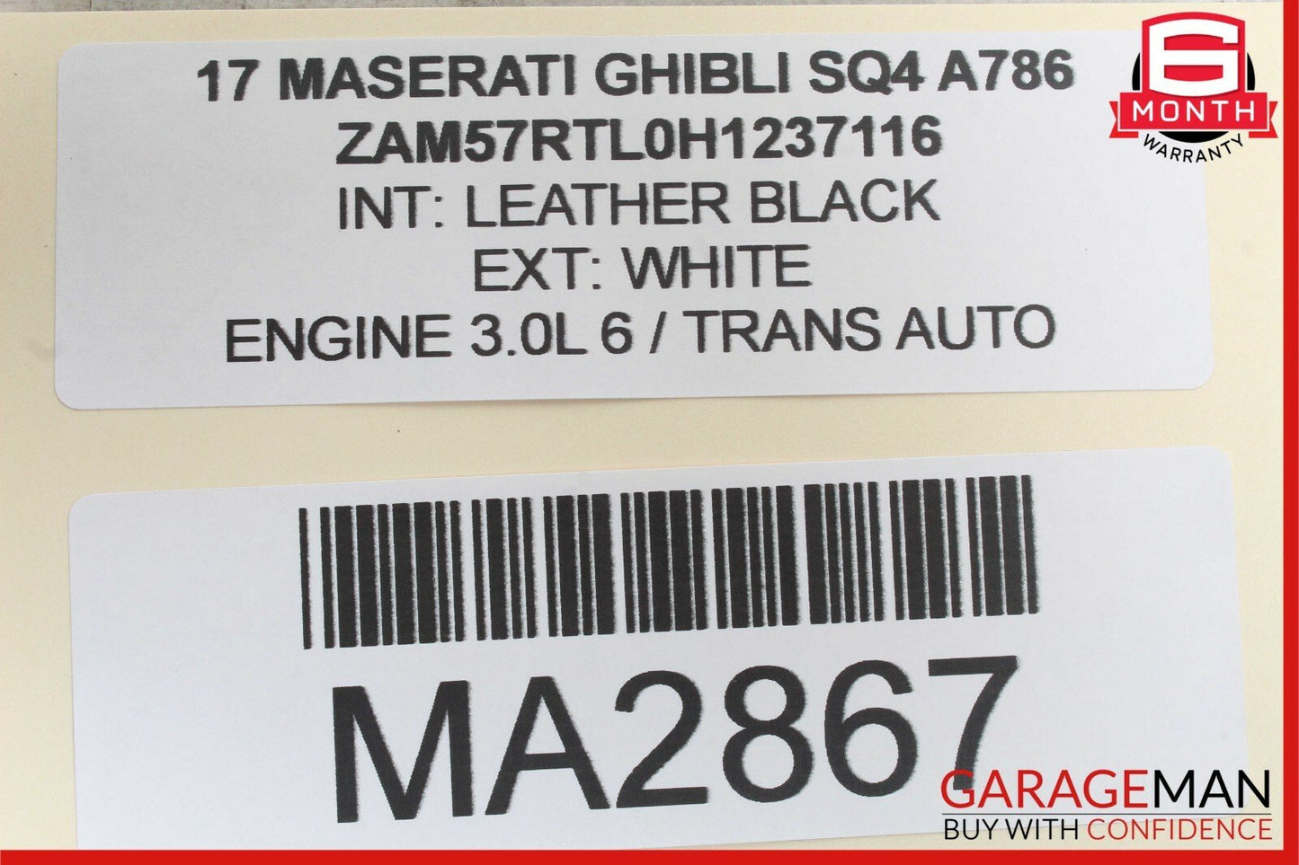14-17 Maserati Ghibli Rear Left Side Door Lock Latch Actuator Mechanism OEM