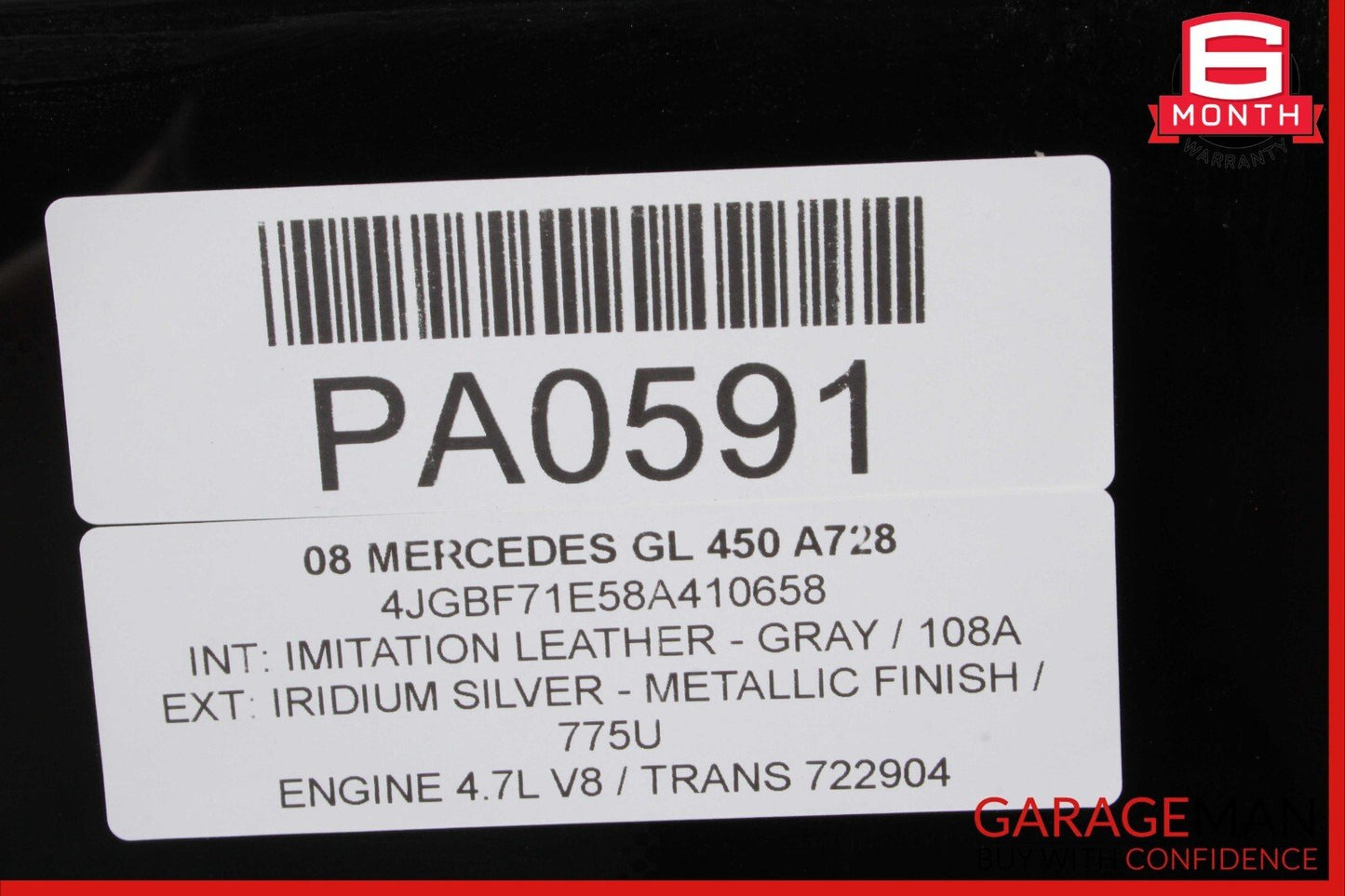 07-12 Mercedes X164 GL450 GL320 Rear Right Quarter Door Window Glass Panel