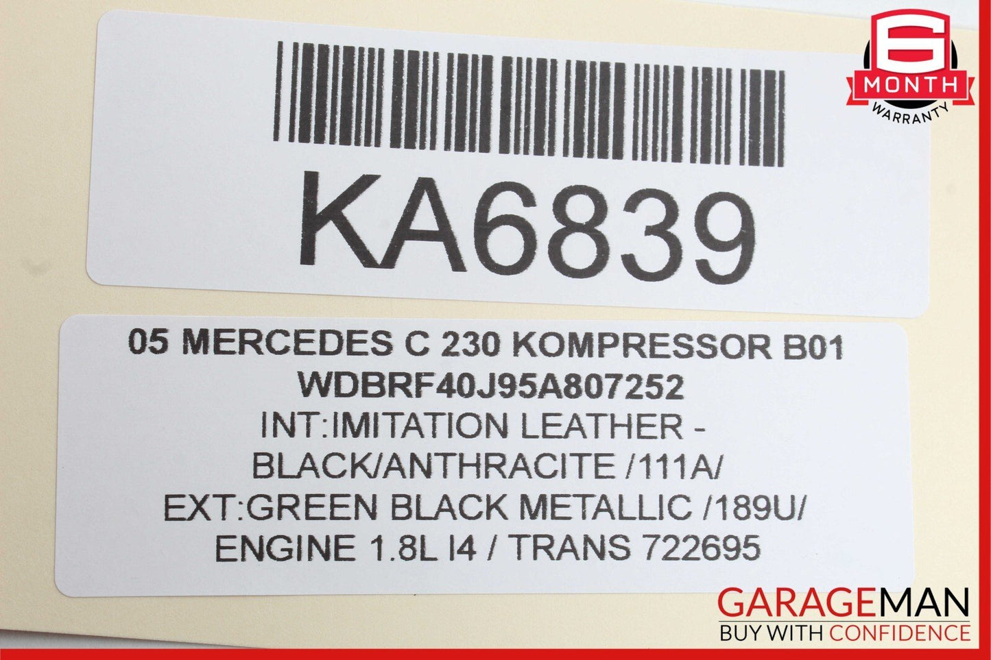 01-07 Mercedes W203 C230 C320 Rear Right Side Door Computer Control Module OEM