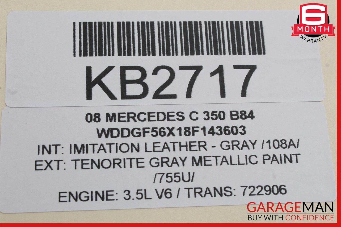 08-11 Mercedes W204 C300 C350 Sedan Rear Right Taillight Tail Light Lamp OEM