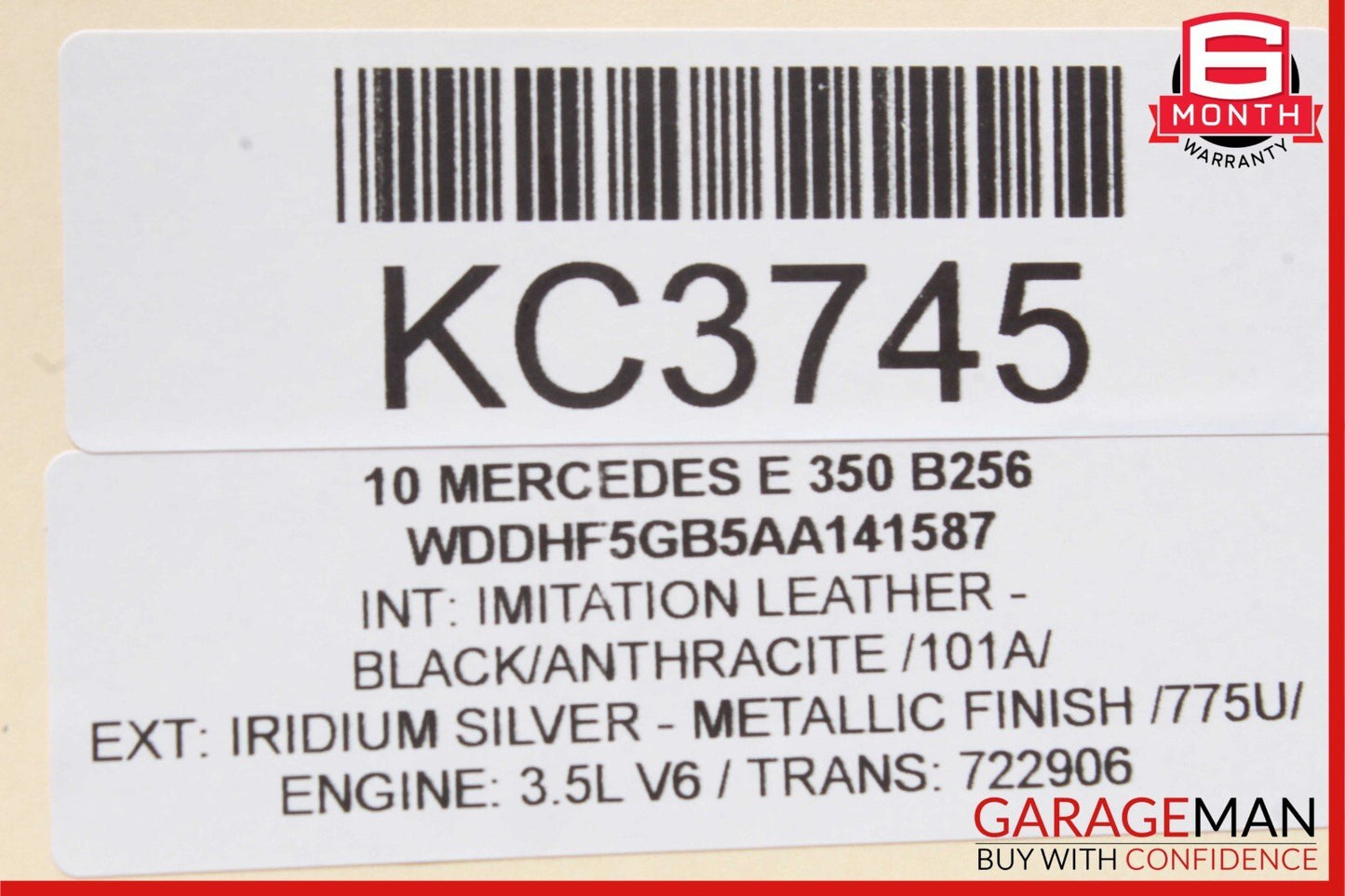 10-17 Mercedes W212 E350 Front / Rear Right Exterior Door Handle Keyless Silver