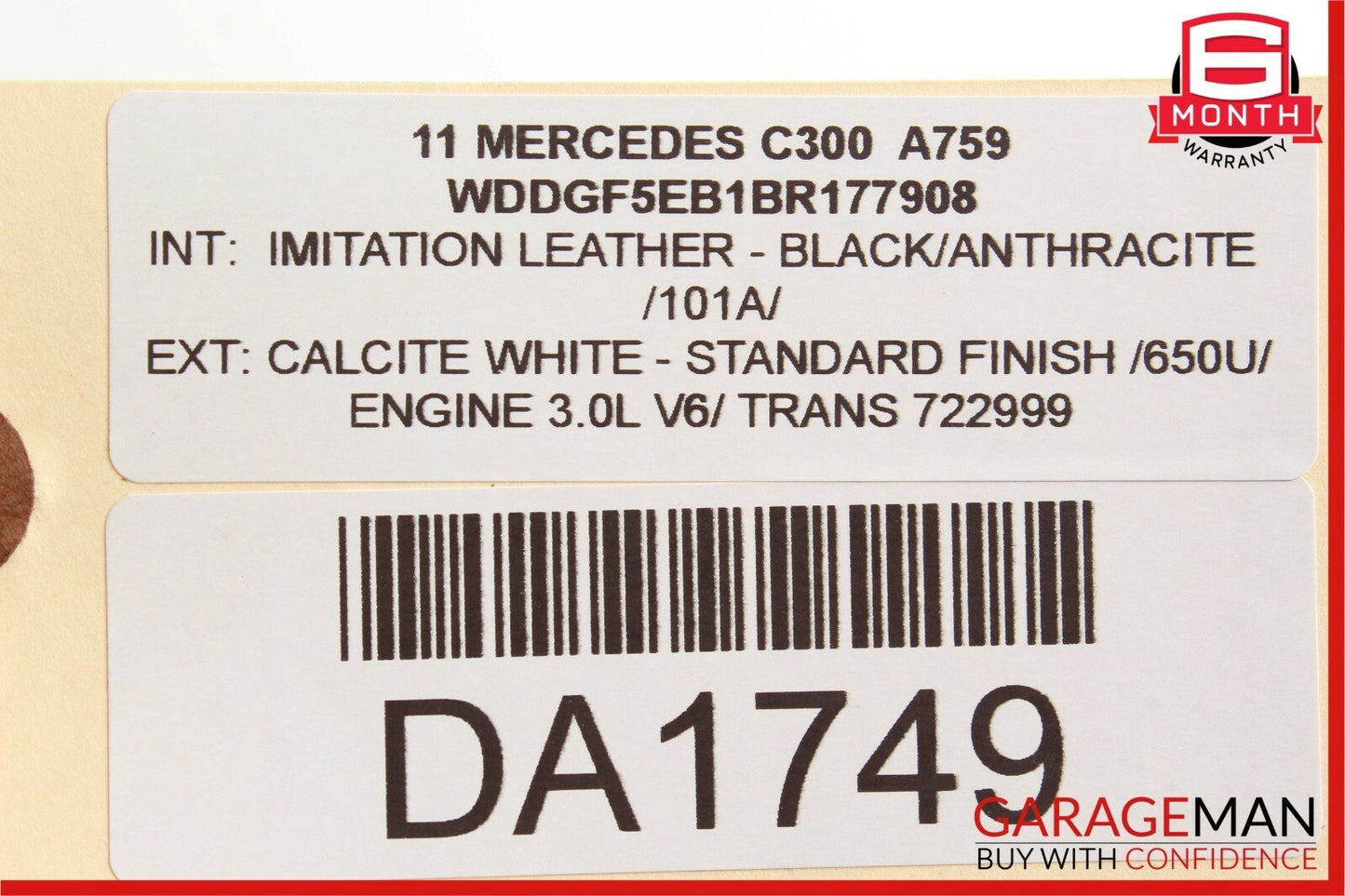 08-11 Mercedes W204 C300 C250 Rear Left Driver Side Door Lock Latch Actuator OEM