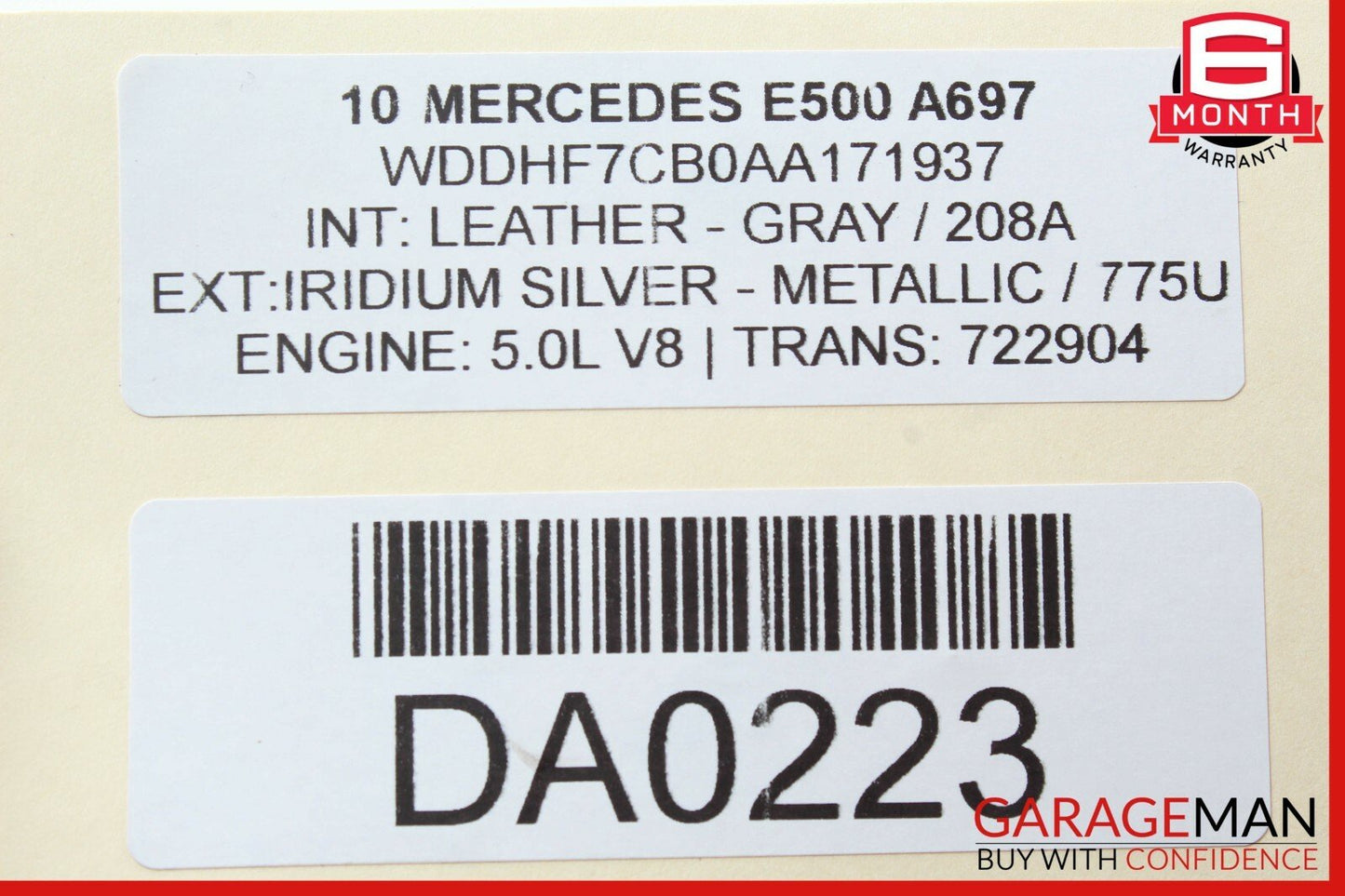 10-16 Mercedes W212 E350 E550 Front Right Top Upper Control Arm 2123302811 OEM