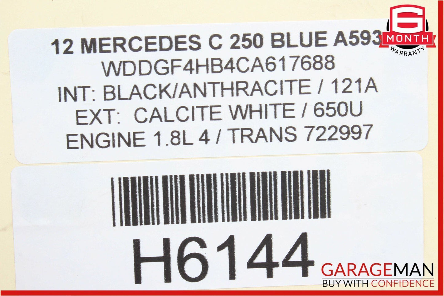 08-14 Mercedes W204 C250 Rear Right Passenger Side Upper Control Arm OEM