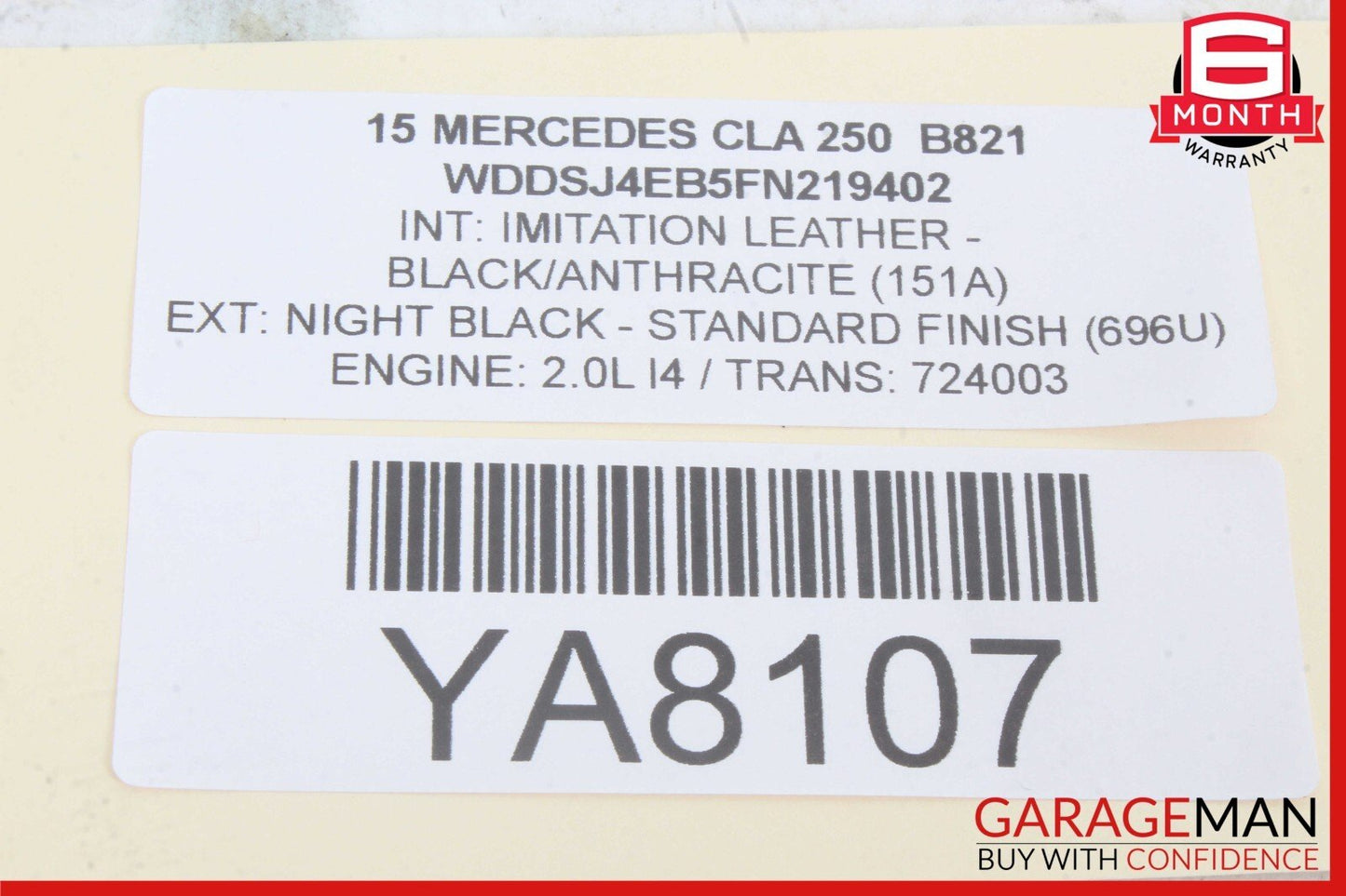 12-20 Mercedes W117 CLA250 Right Side Exterior Door Handle Keyless Go OEM