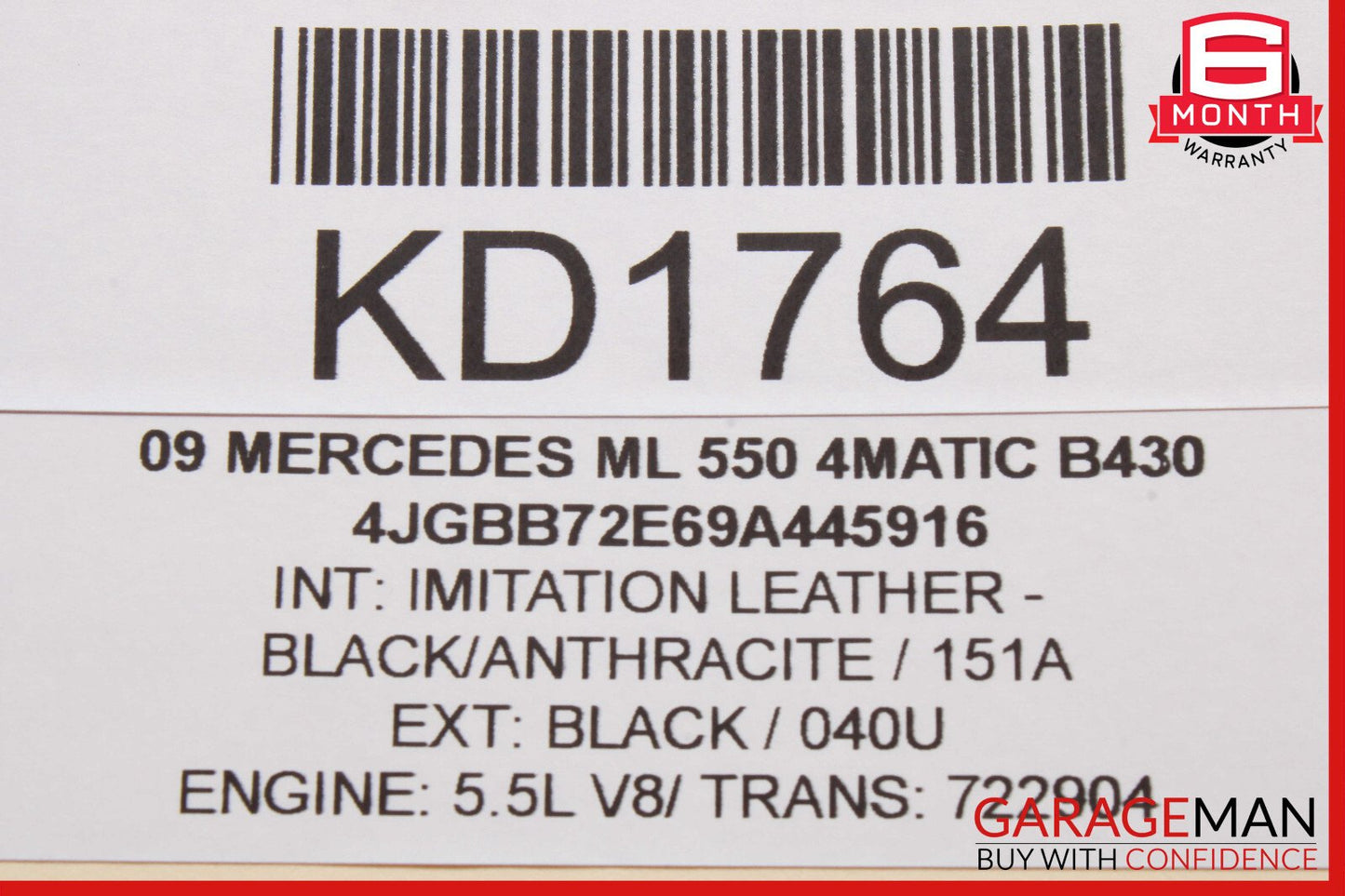 06-19 Mercedes W164 ML550 GL450 R350 Rear Glass Windshield Wiper Motor Unit OEM