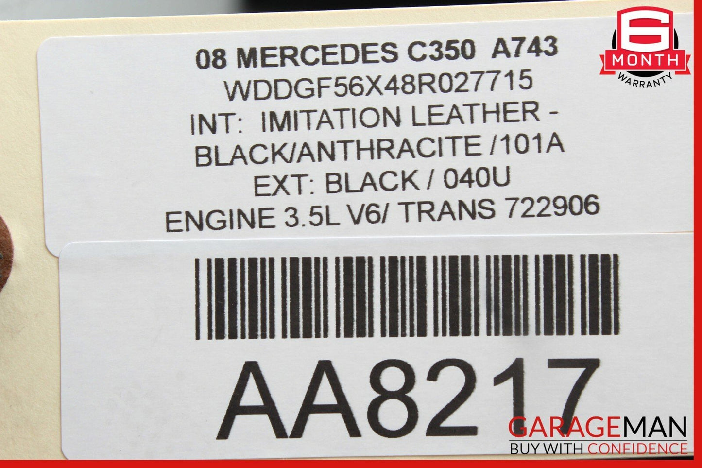 08-11 Mercedes W204 C350 C63 AMG Floor Gear Selector Shifter 2042673724 OEM