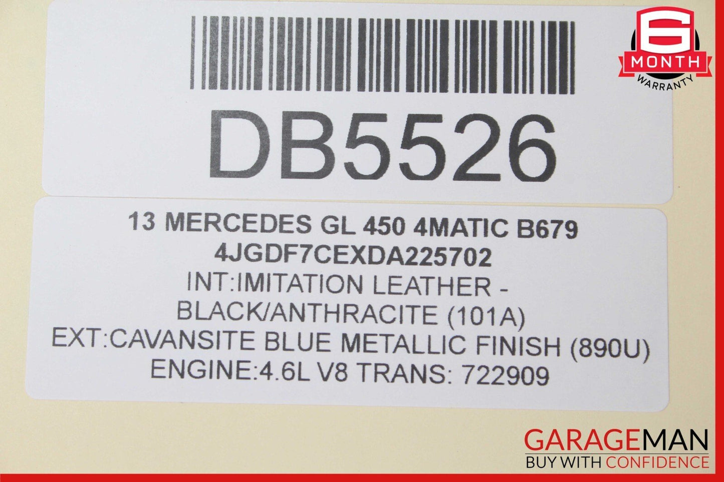 13-16 Mercedes X166 GL450 Rear Left Side Interior Door Panel Cover Trim Assy