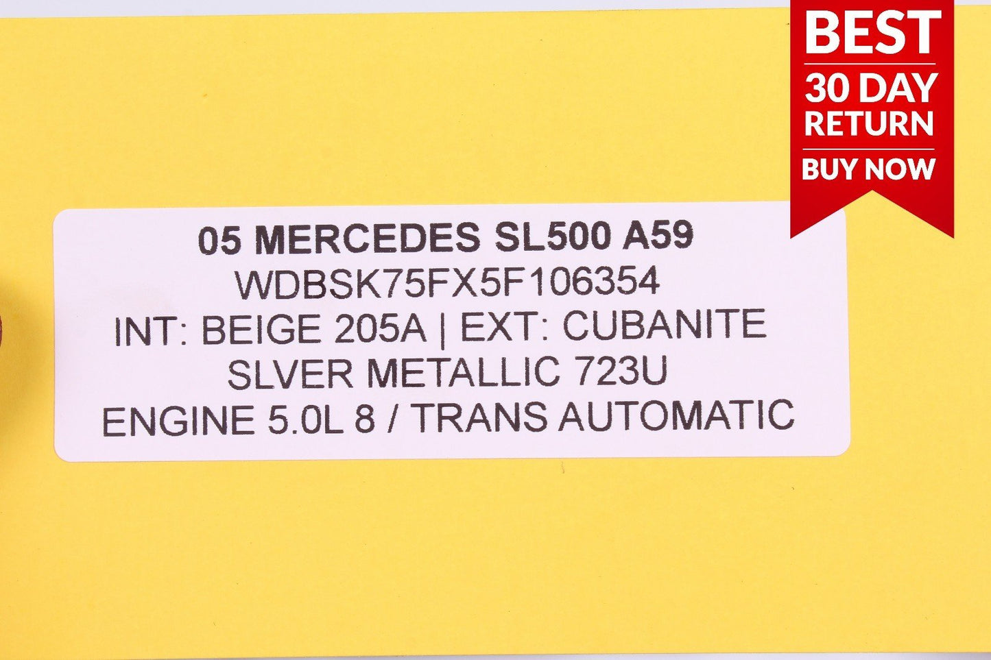 03-08 Mercedes R230 SL500 Front Upper Radiator Headlight Support Bracket Bar OEM