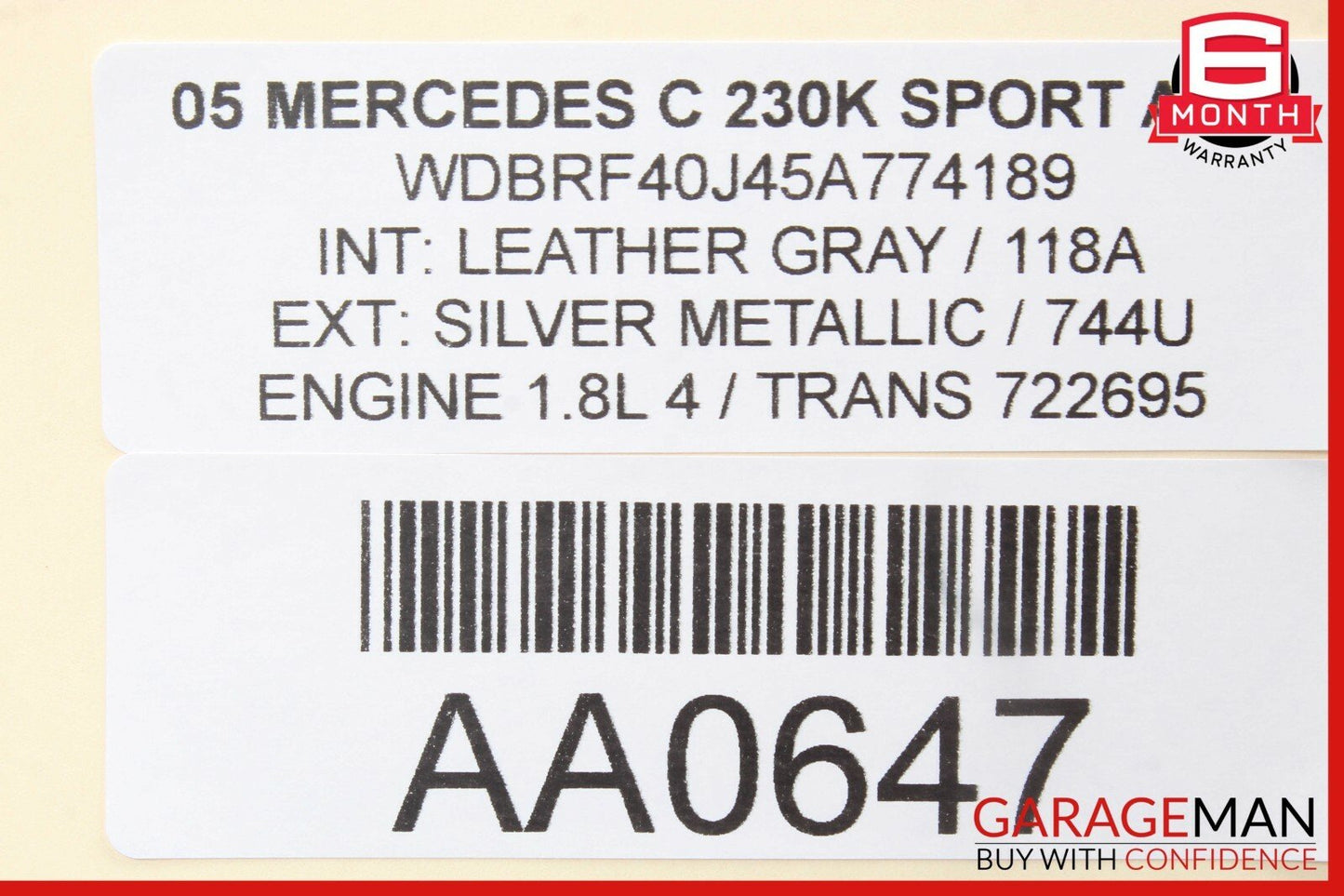01-07 Mercedes W203 C230 C240 C320 Door Control Module Front Left 2038201585 OEM