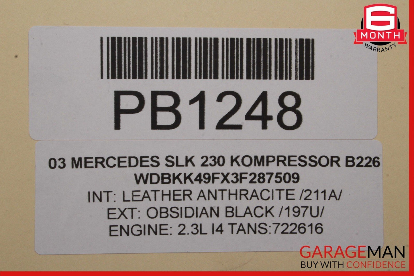 97-04 Mercedes R170 SLK230K C230 Engine Cooling Radiator Fan Motor Assembly OEM