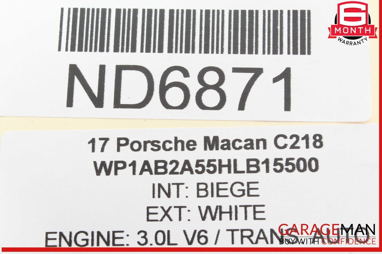 15-24 Porsche Macan 95B Rear Left Driver Side Window Regulator Motor OEM