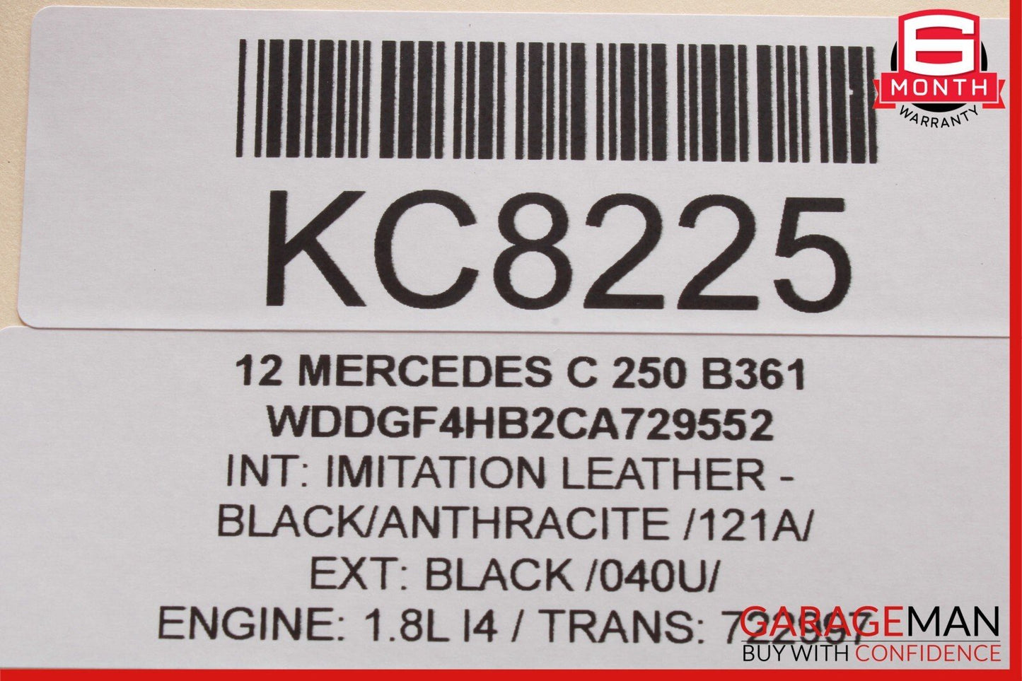 08-14 Mercedes W204 C63 AMG C300 C250 Rear Right Door Lock Latch Actuator OEM