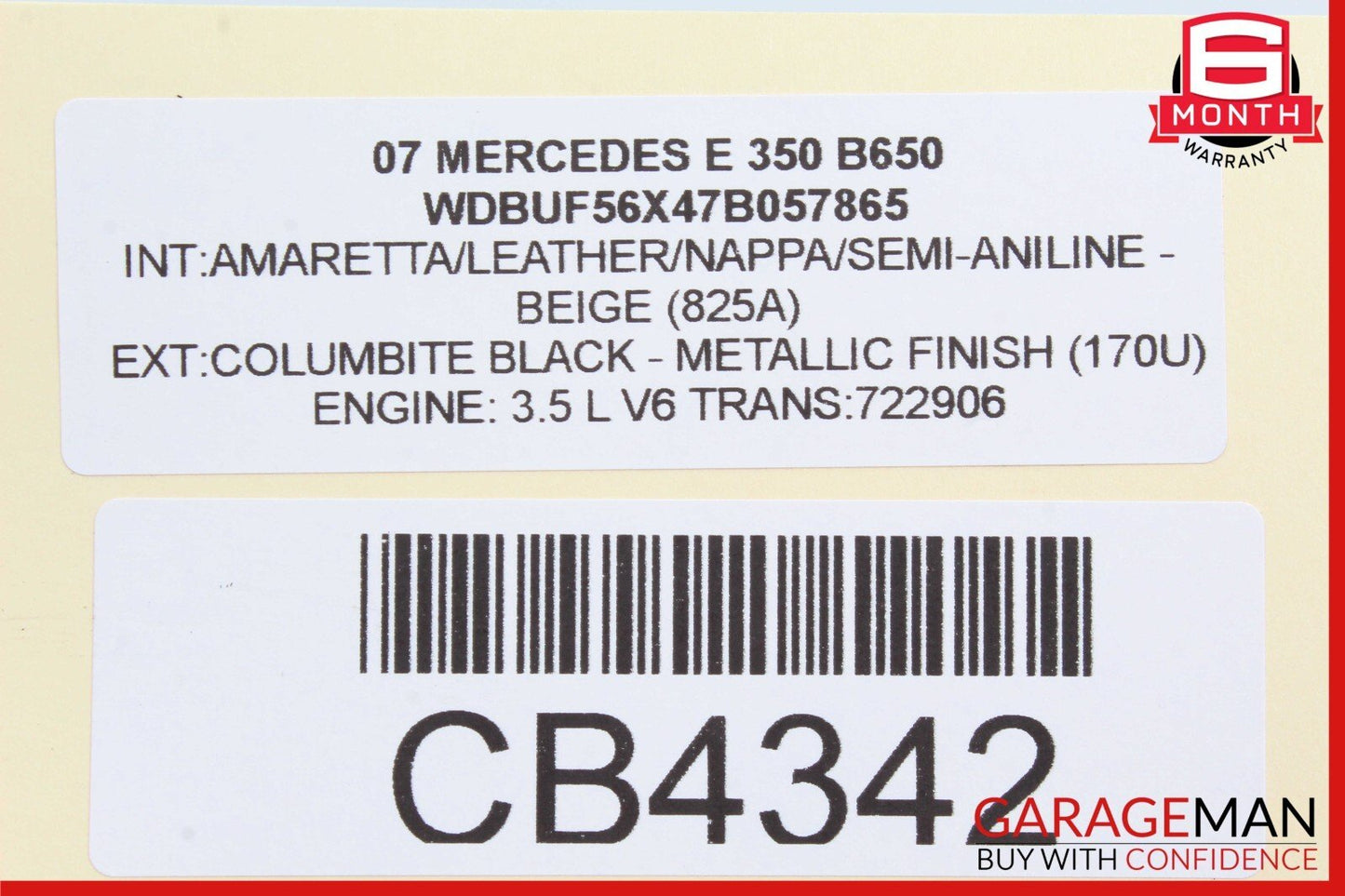 06-09 Mercedes W211 E350 CLK350 Left Side Cylinder Head Valve Cover OEM