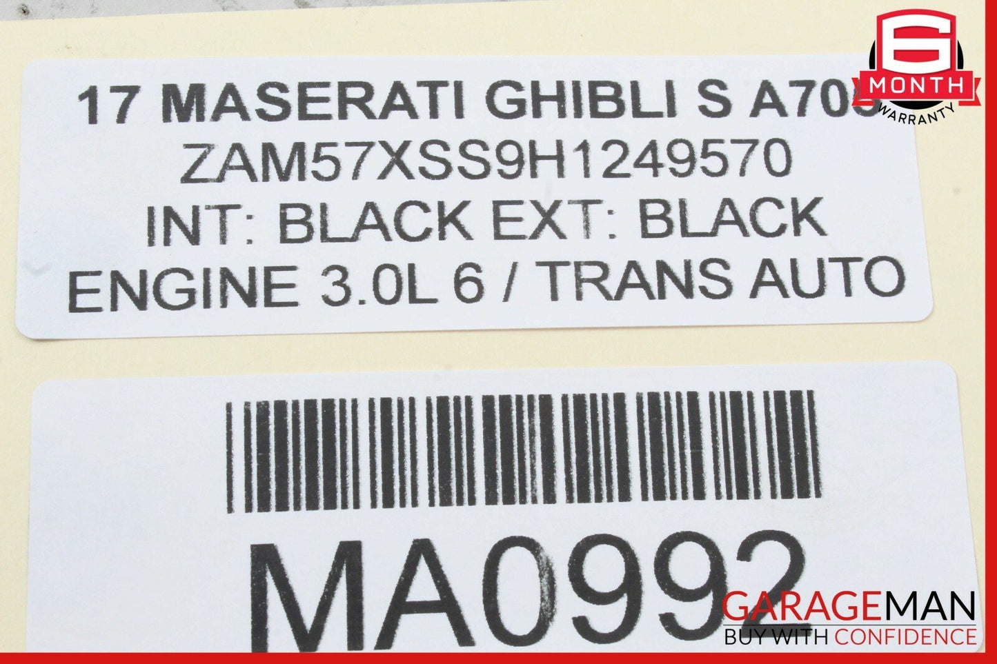 14-17 Maserati Ghibli Rear Left Driver Side Exterior Door Handle Assembly OEM