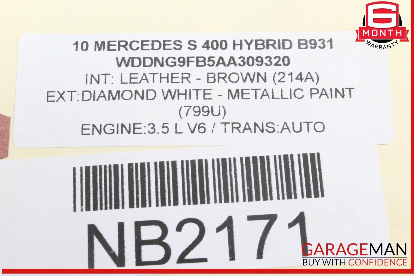 10-13 Mercedes S400 Hybrid Starter Generator Plate 2729060100 OEM