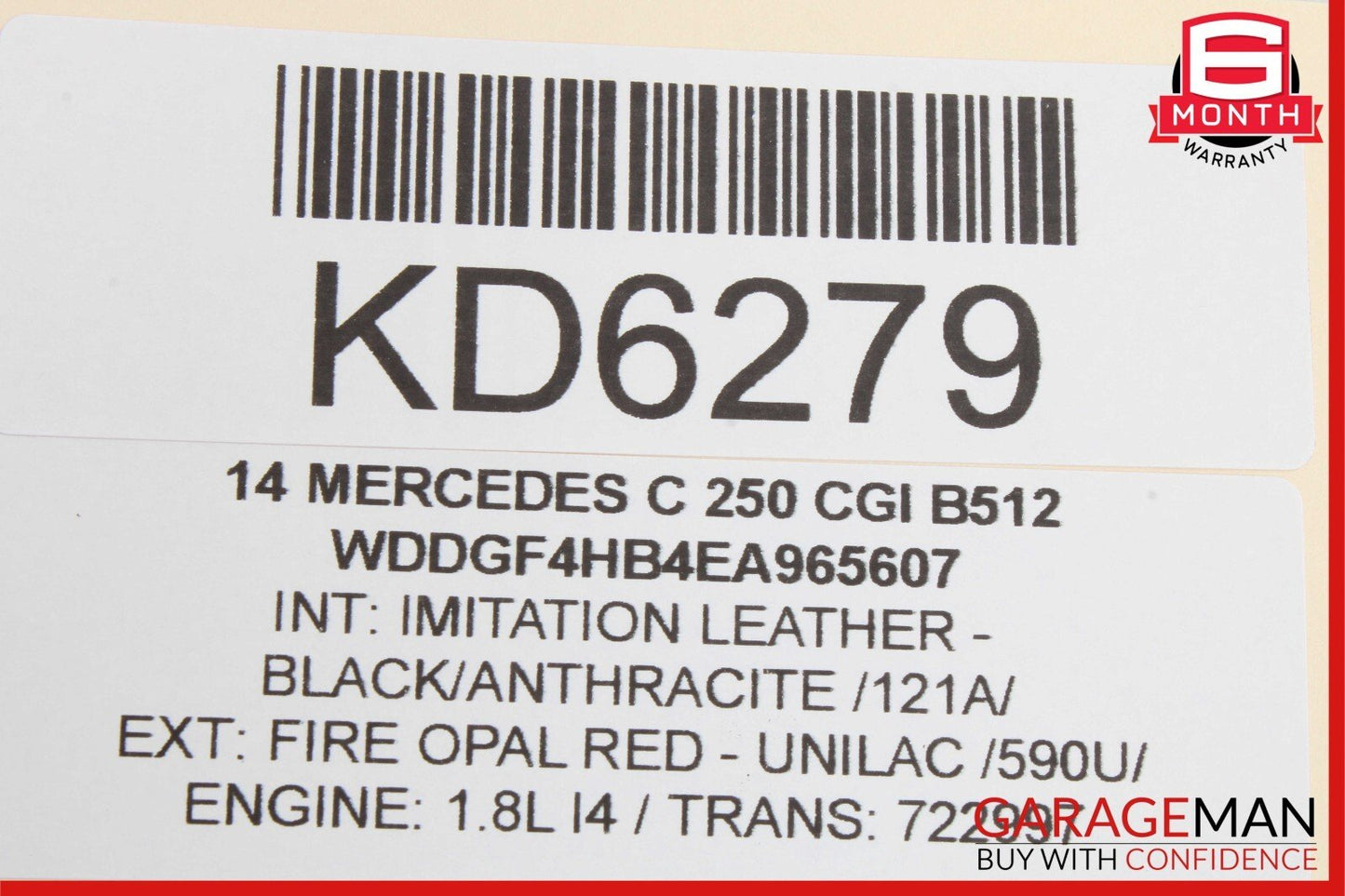 08-14 Mercedes W204 C250 C300 C350 Rear Left Side Door Lock Latch Actuator